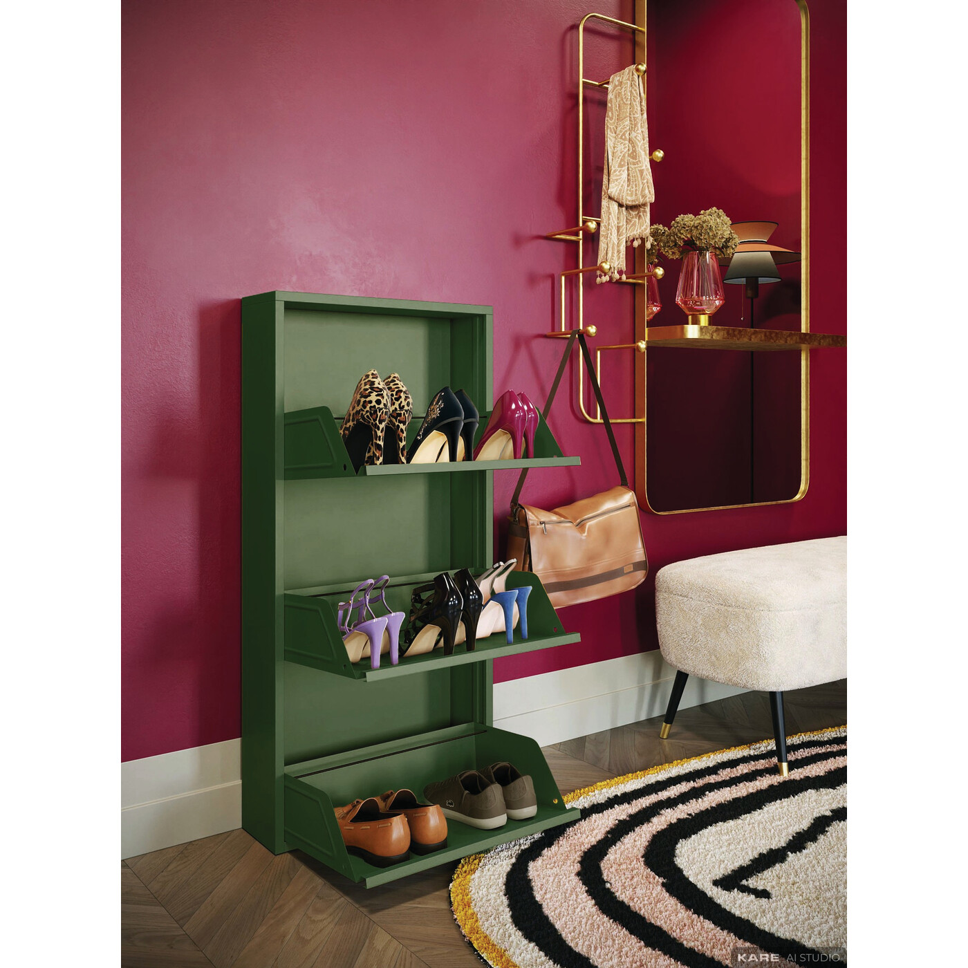 Shoe Container Paolo 3 Olive (MO)