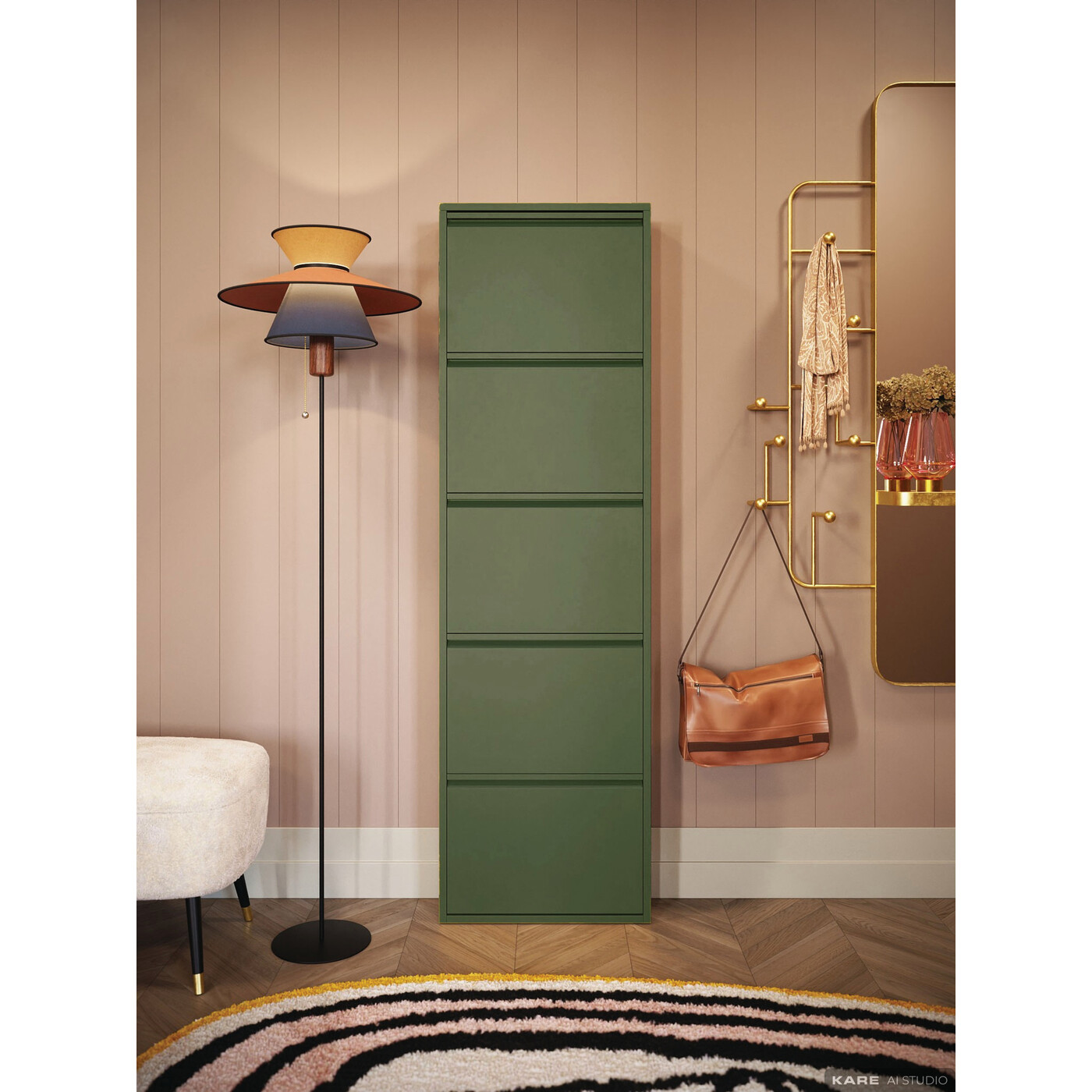 Shoe Container Paolo 5 Olive (MO)