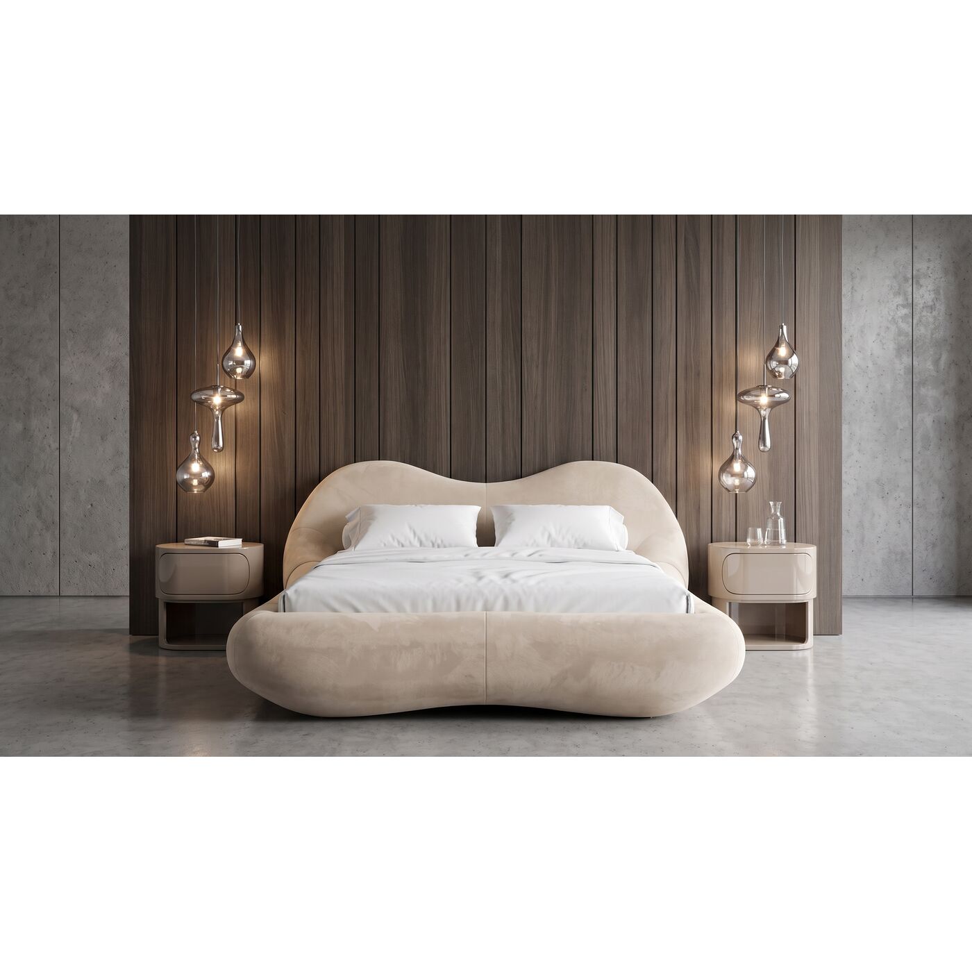 Кровать KARE x Karim Rashid Fluid Dreams Cream 180x200cm