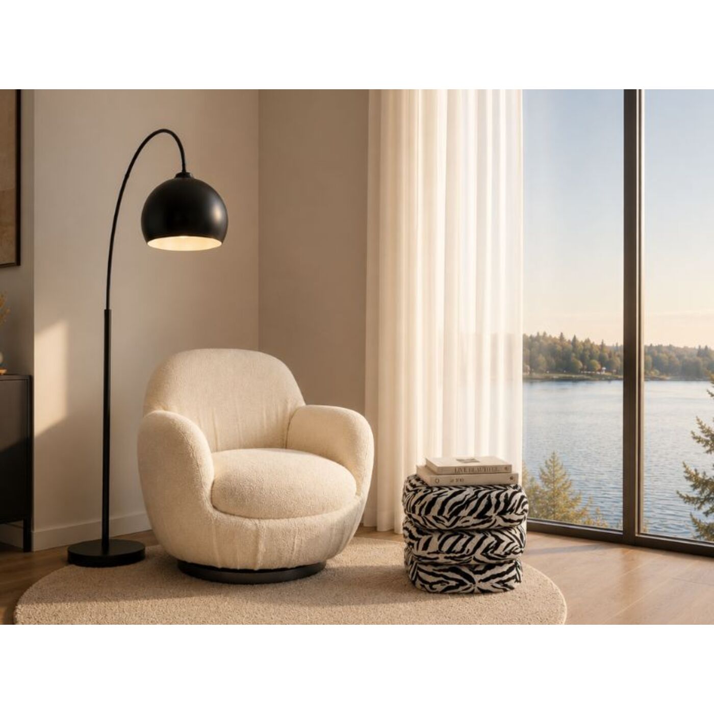 Stool Pepino Tiger Black 45x45cm