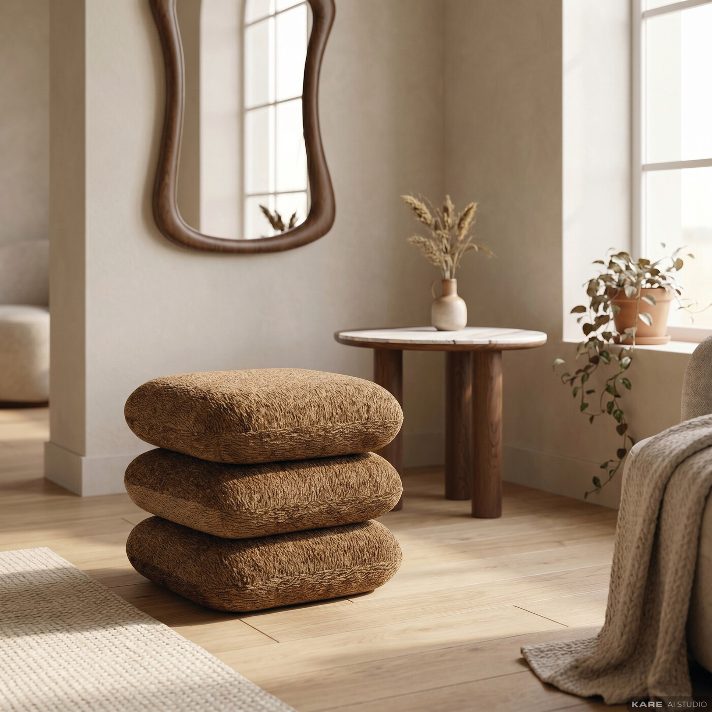 Stool Pepino Brown 45x45cm