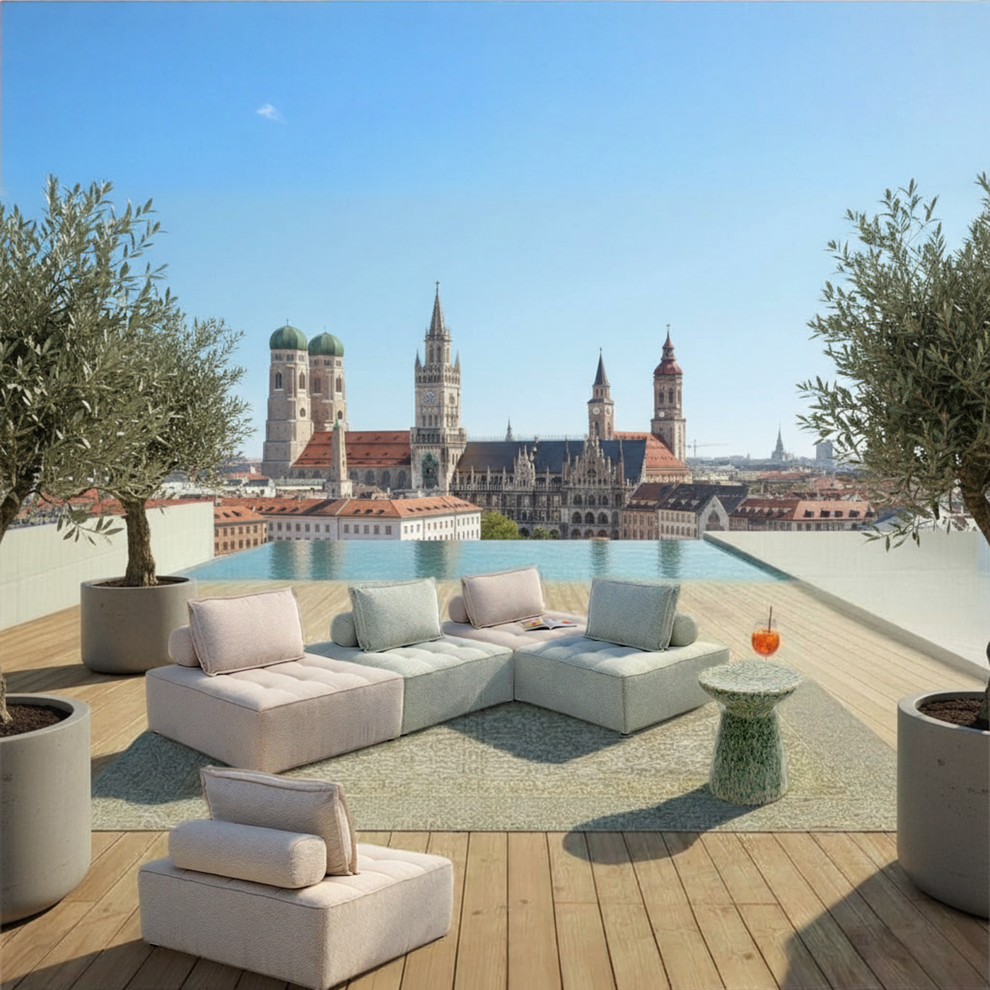Sofa Element Portofino Rosé Outdoor