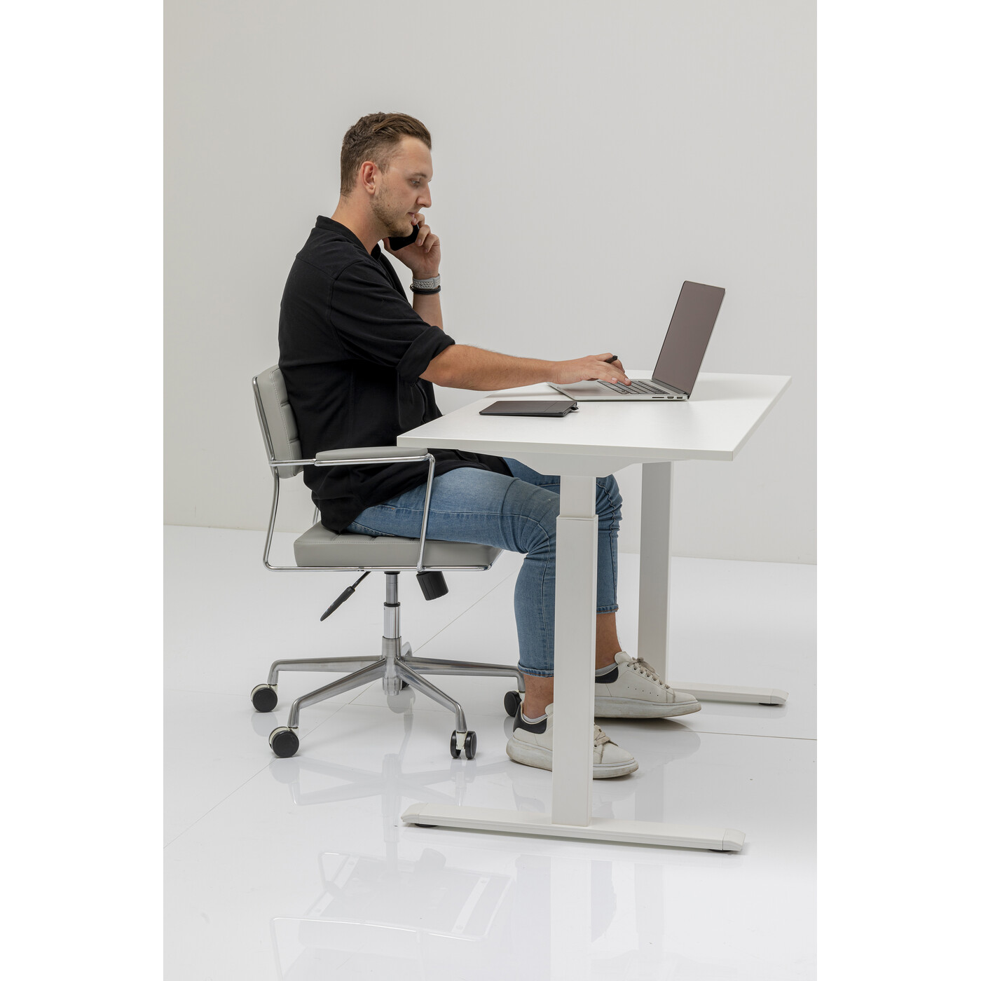 Desk Office White White 160x80