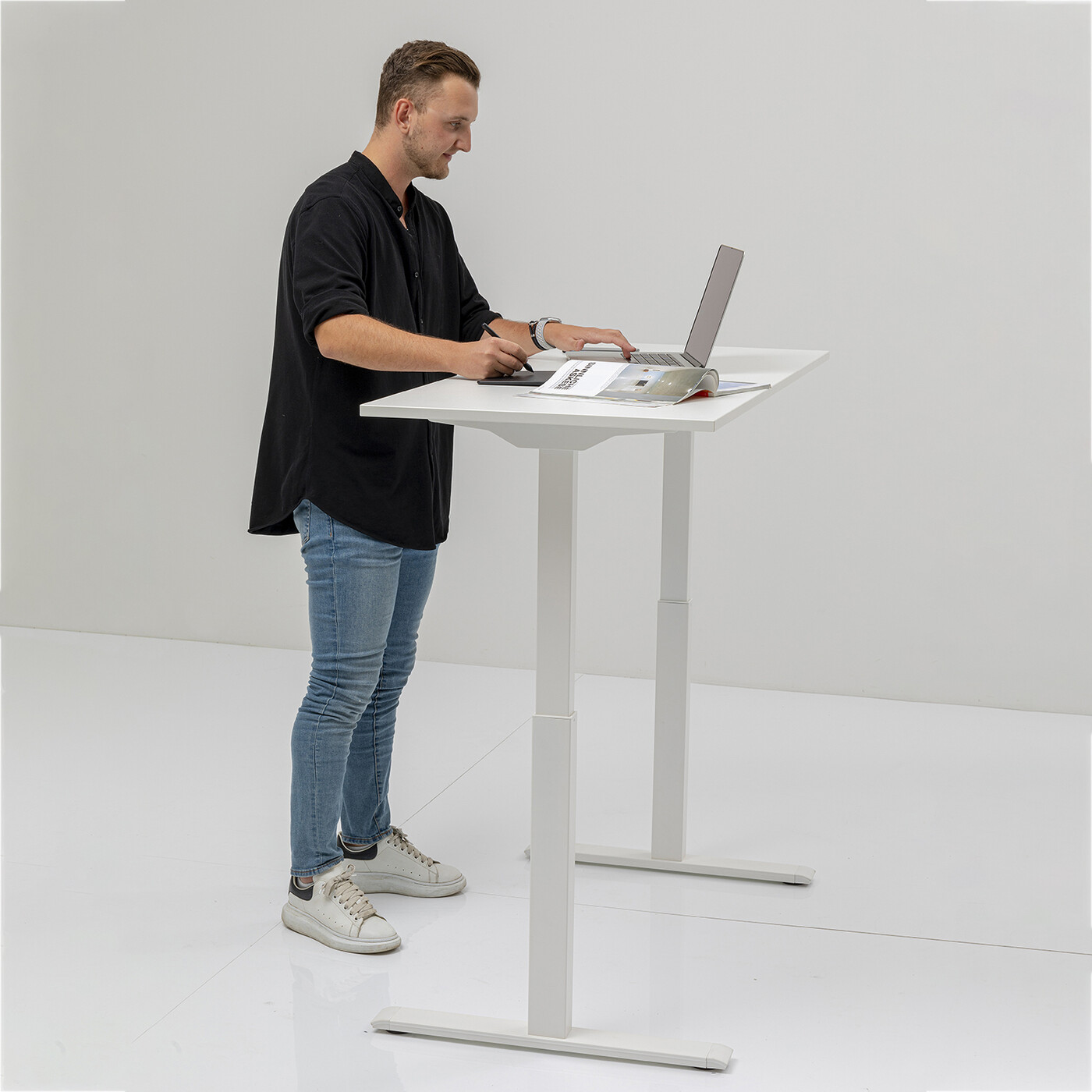 Desk Office White White 160x80