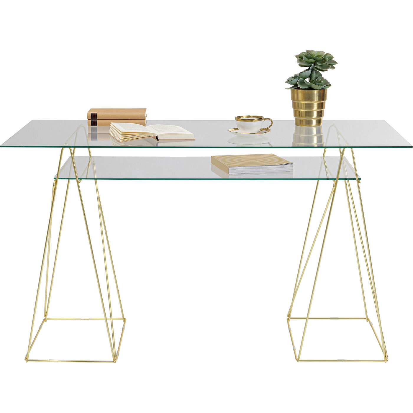 Table Base Polar Brass matt 31x49cm (2/Set)