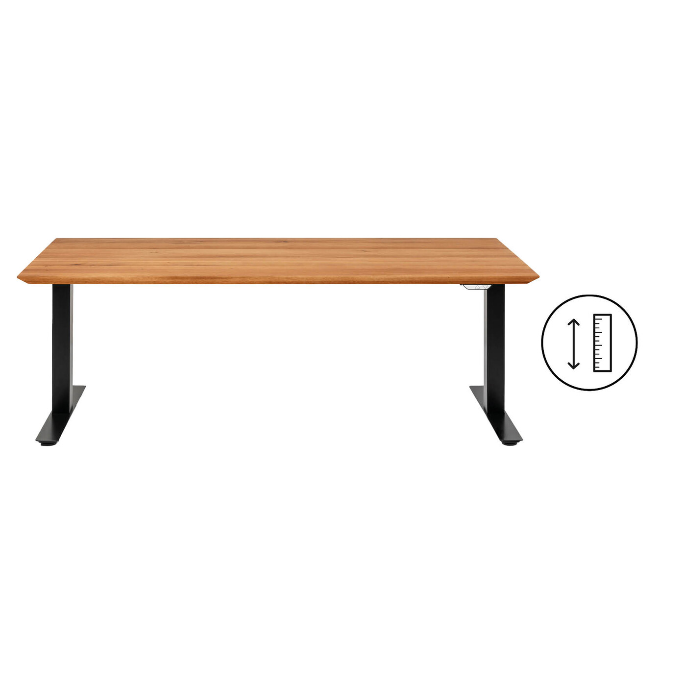 Desk Office Symphony Oak Black 200x100