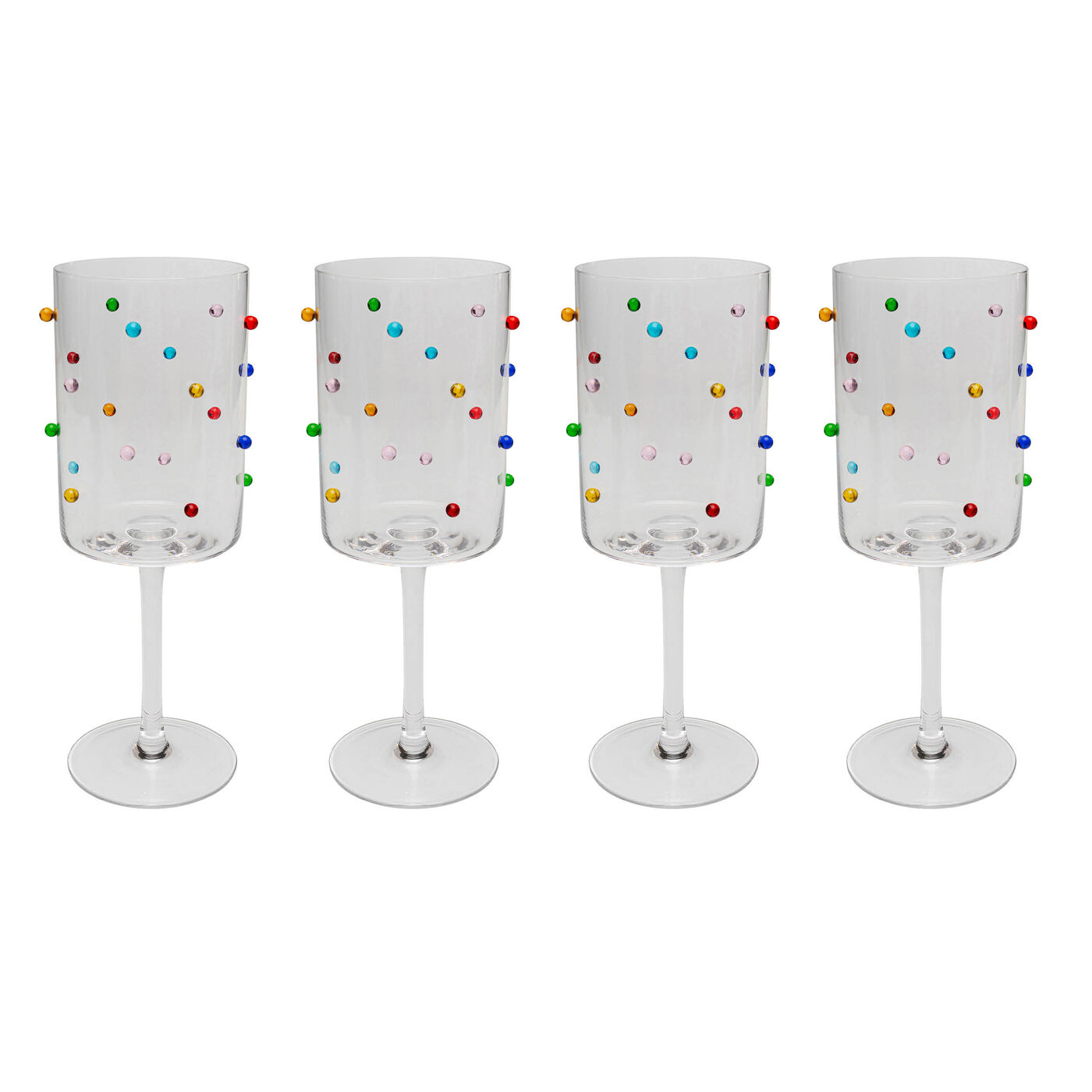 Бокал для вина Party Dots 23cm (4/part)