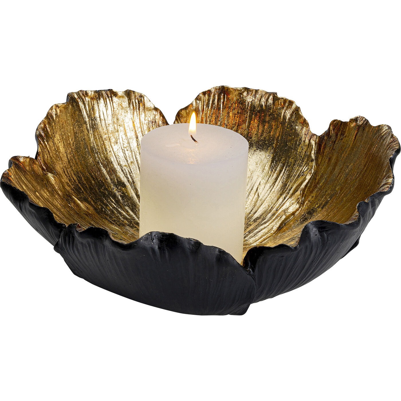 Фонарь Flower Bloom Black Gold Ø25 см