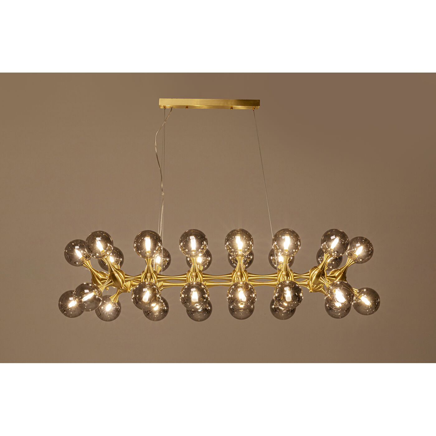 Светильник подвесной Atomic Balls Brass 140 см