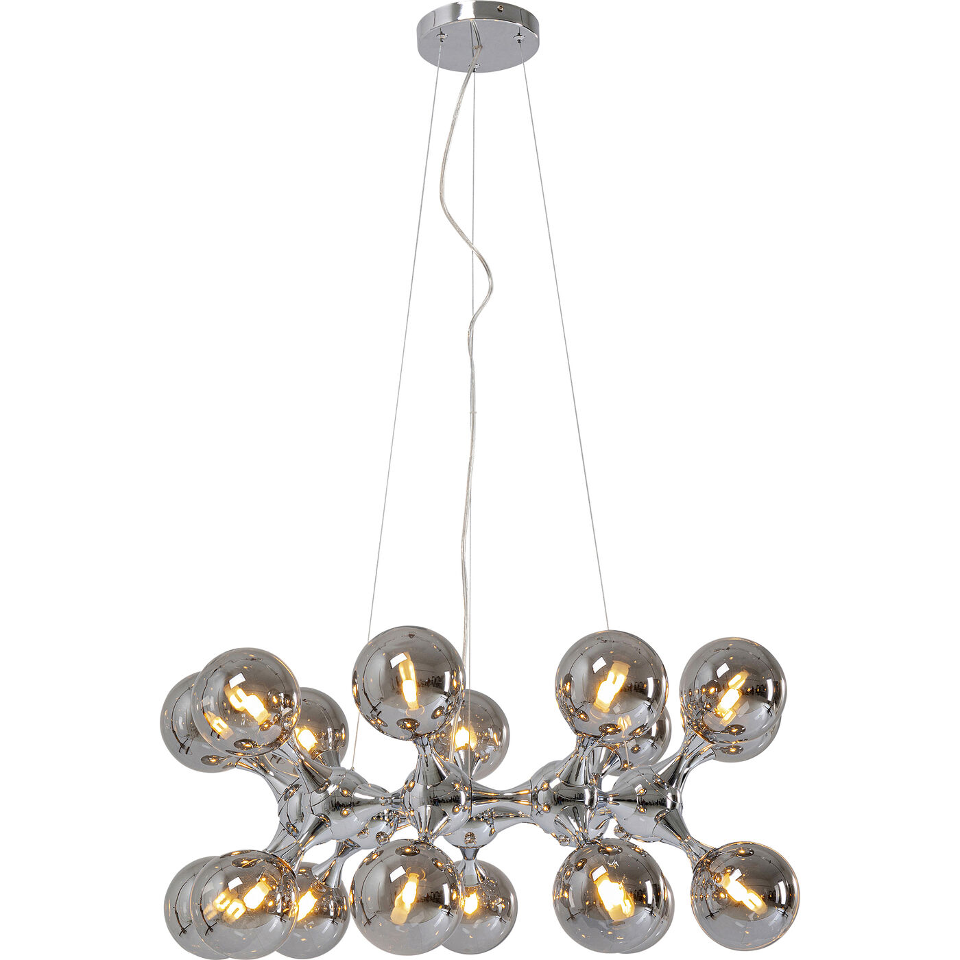 Светильник подвесной Atomic Balls Silver Ø74 см