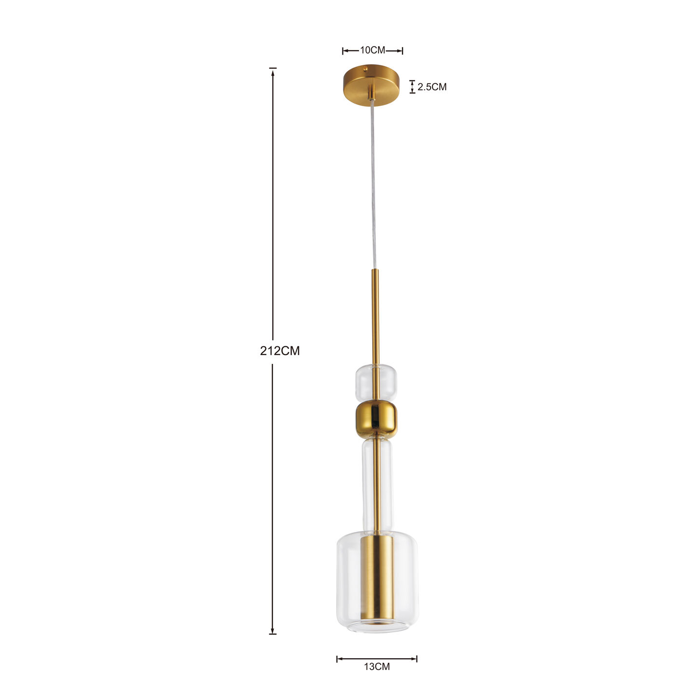 Светильник подвесной Candy Bar Gold Ø13 см