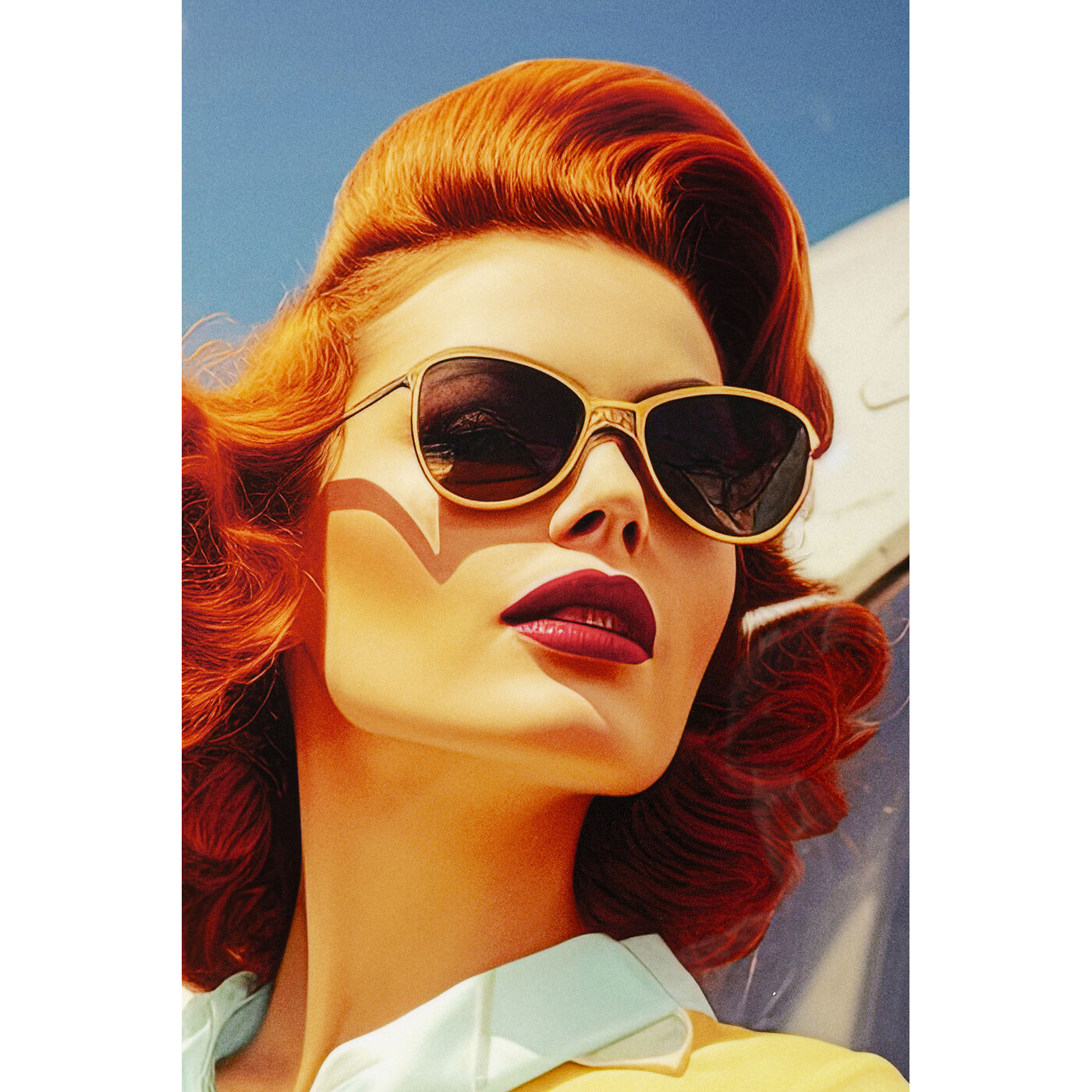Картина в раме LED Jetset Lean Lady 120x80 см
