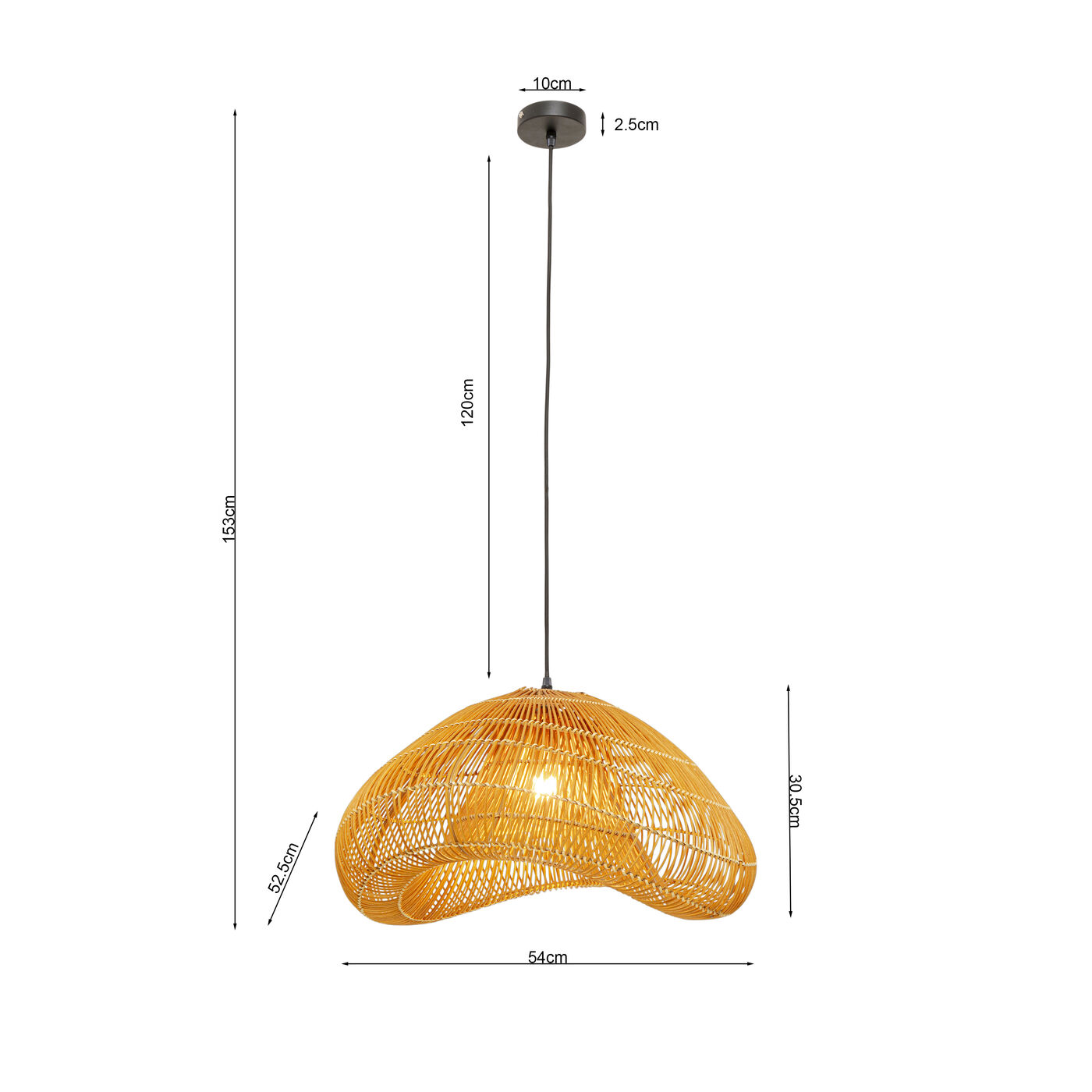 Светильник подвесной Aloha Drop Uno 54cm