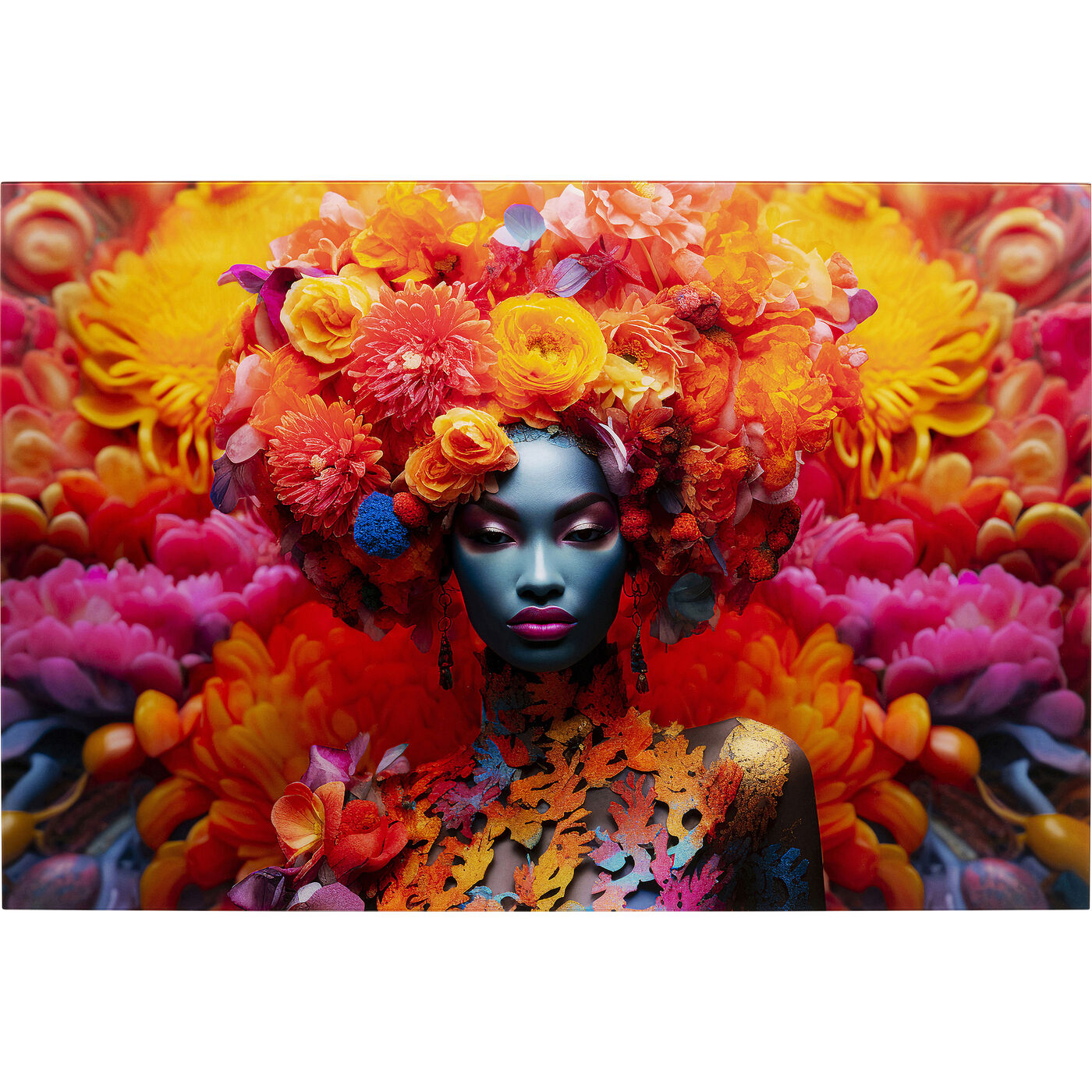 Картина стеклянная Flowers Dream Women 80x120cm