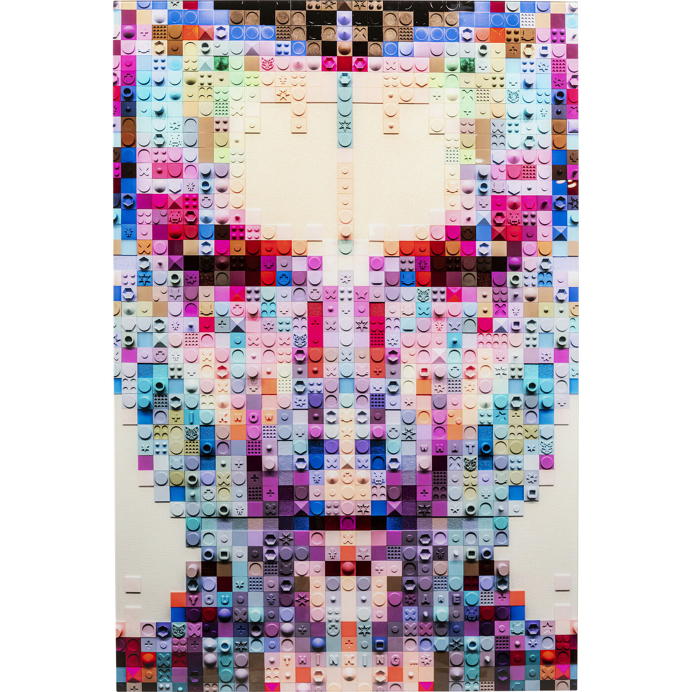 Картина стеклянная Pixel Face 120x80cm