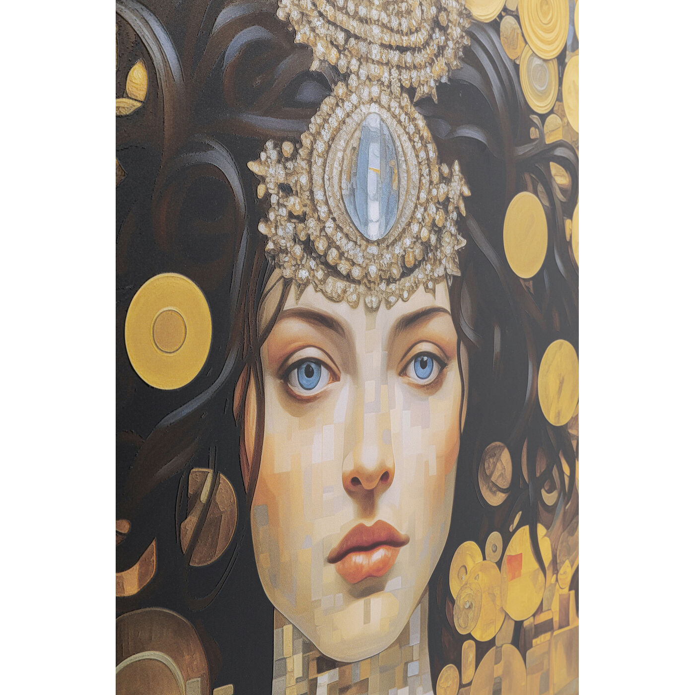 Картина стеклянная Art Nouveau Lady 3D 80x80cm
