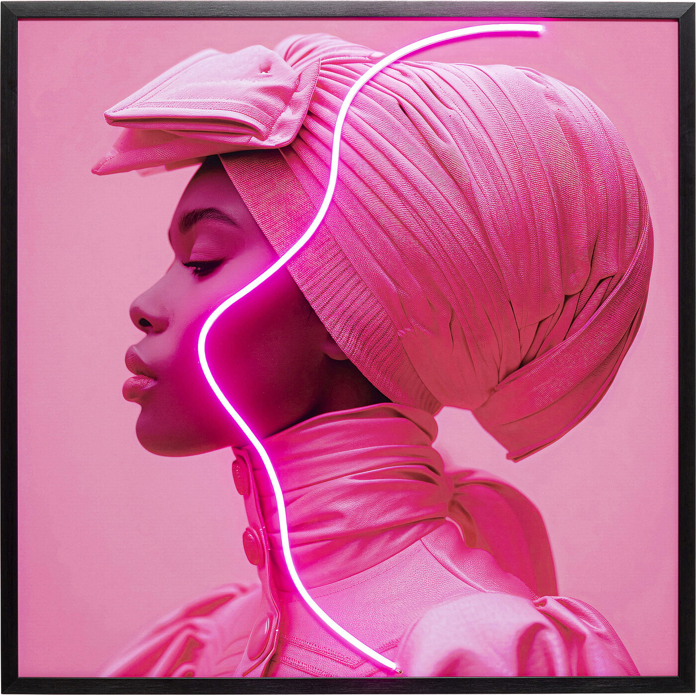 Картина Pink Woman LED 80x80cm