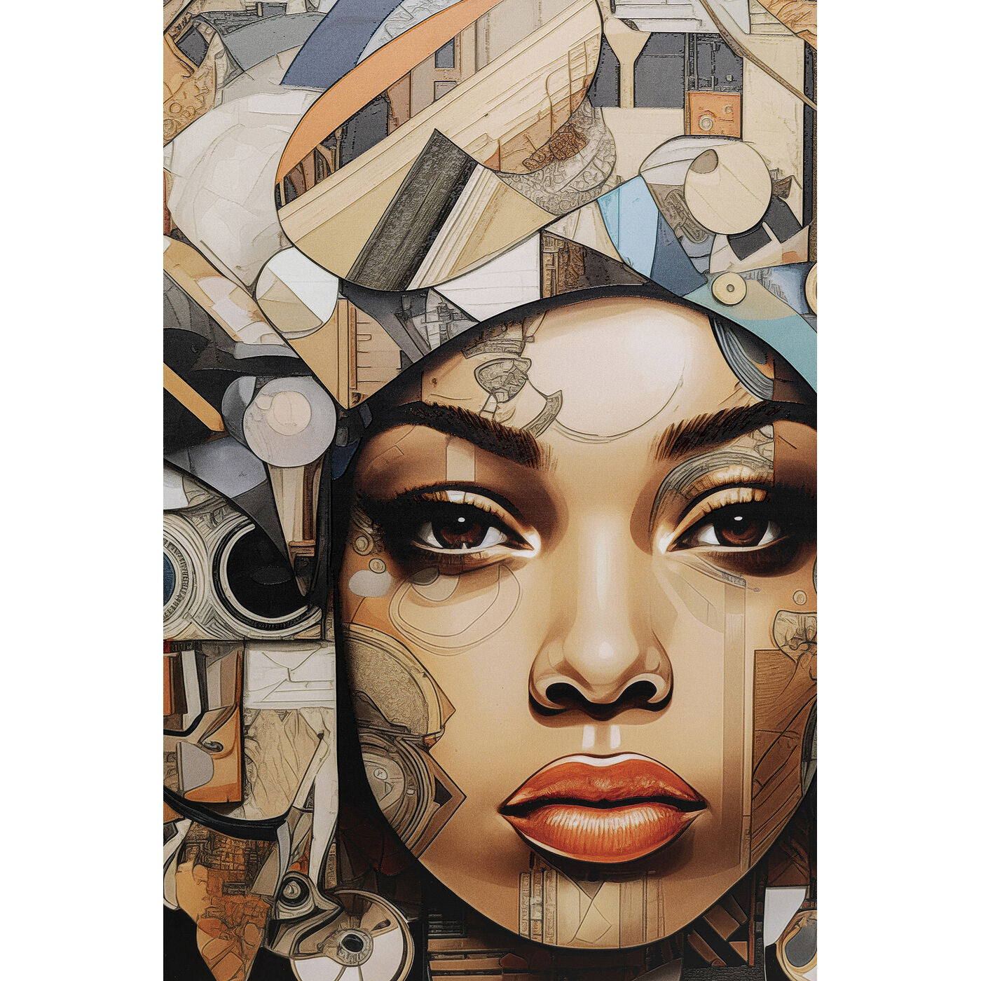 Картина стеклянная 3D Art Geo Woman 80x80cm