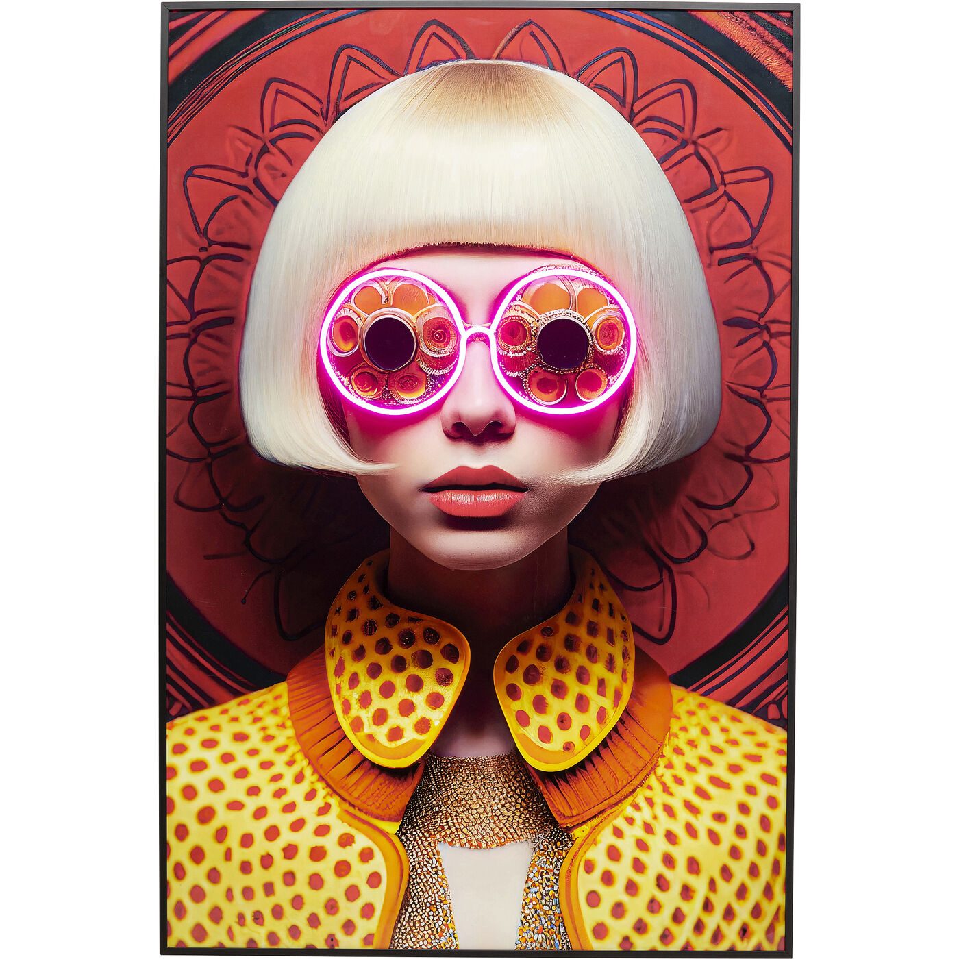 Картина в раме LED Fancy Blonde Lady 75x55cm