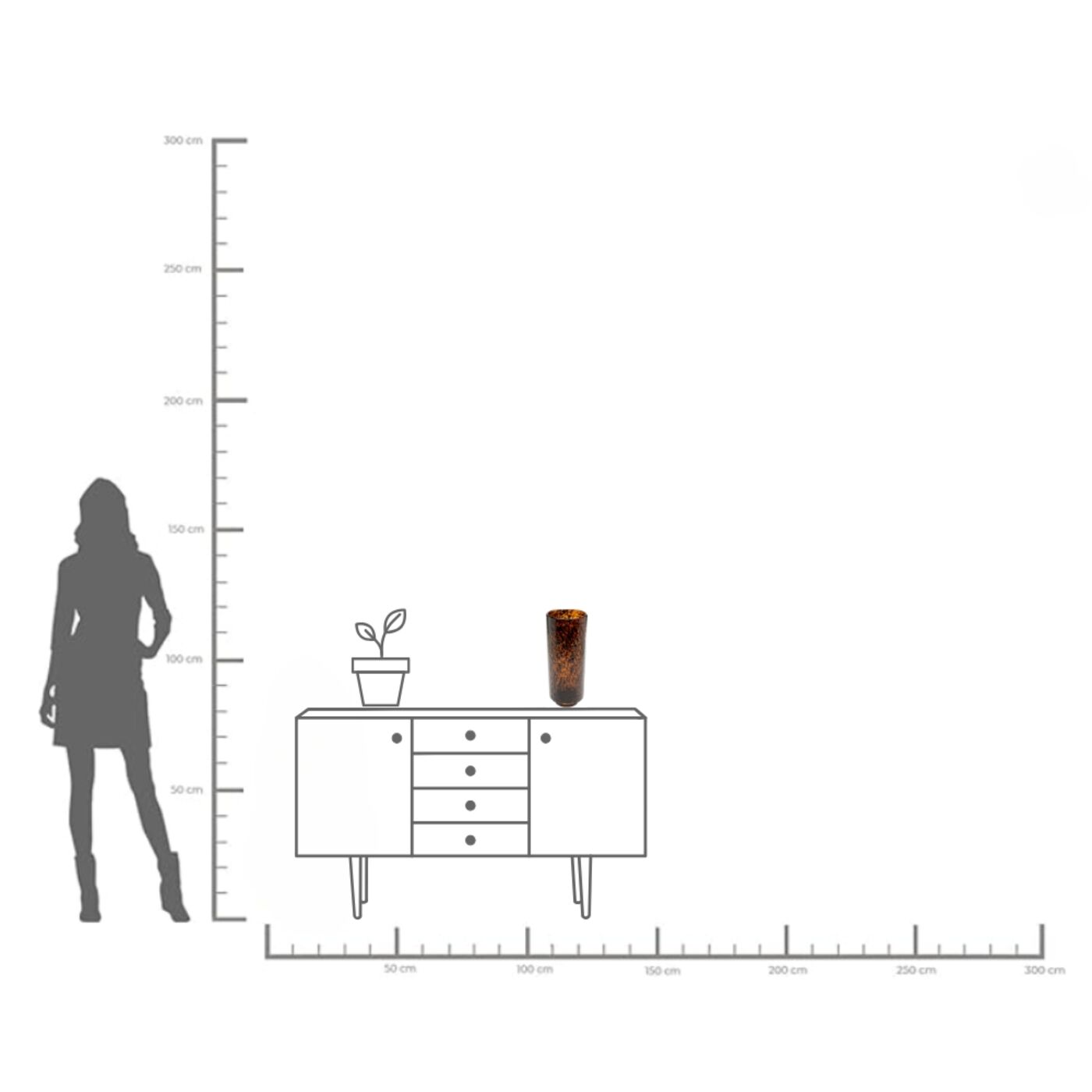Ваза Caramel 37cm