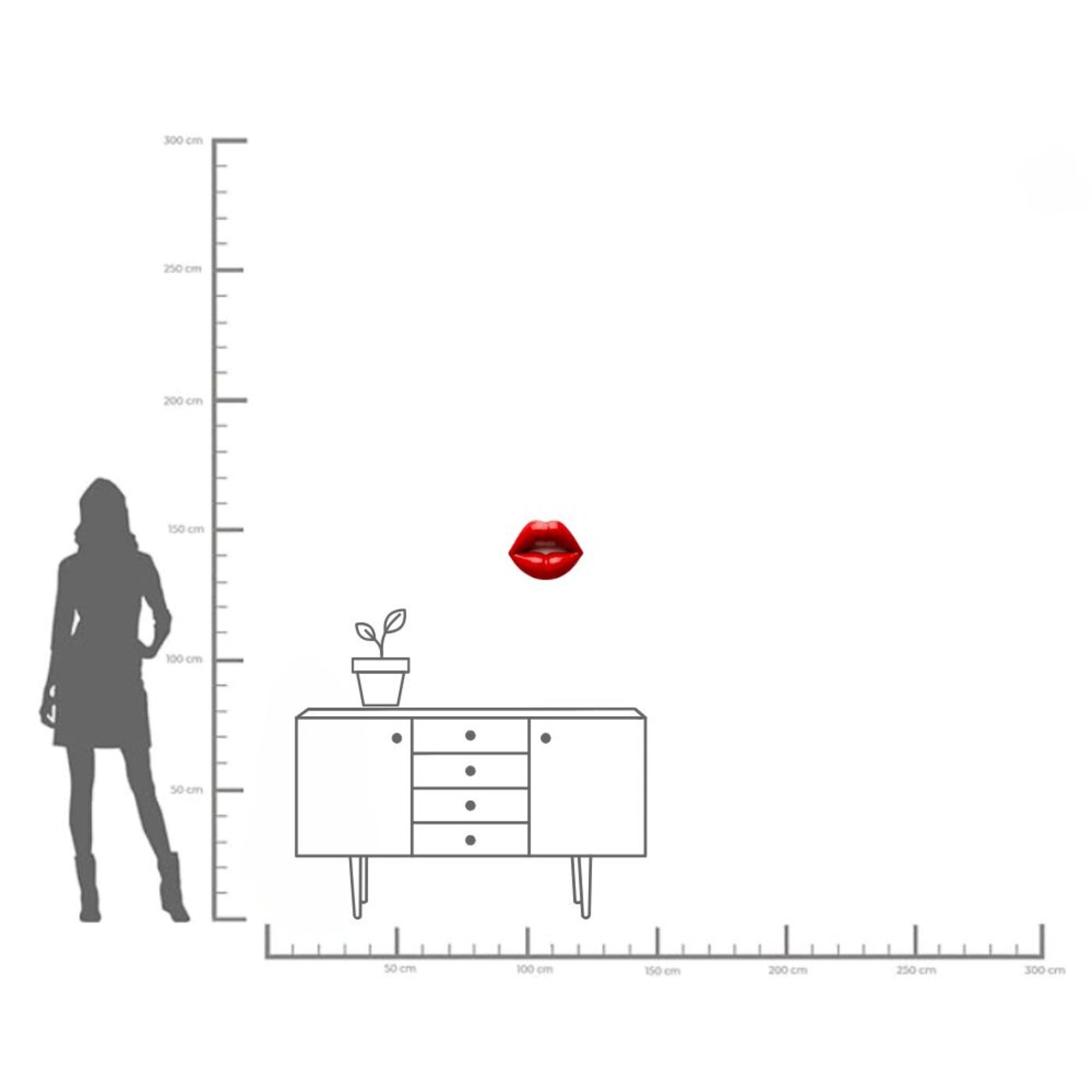 Декор настенный Lips 30cm