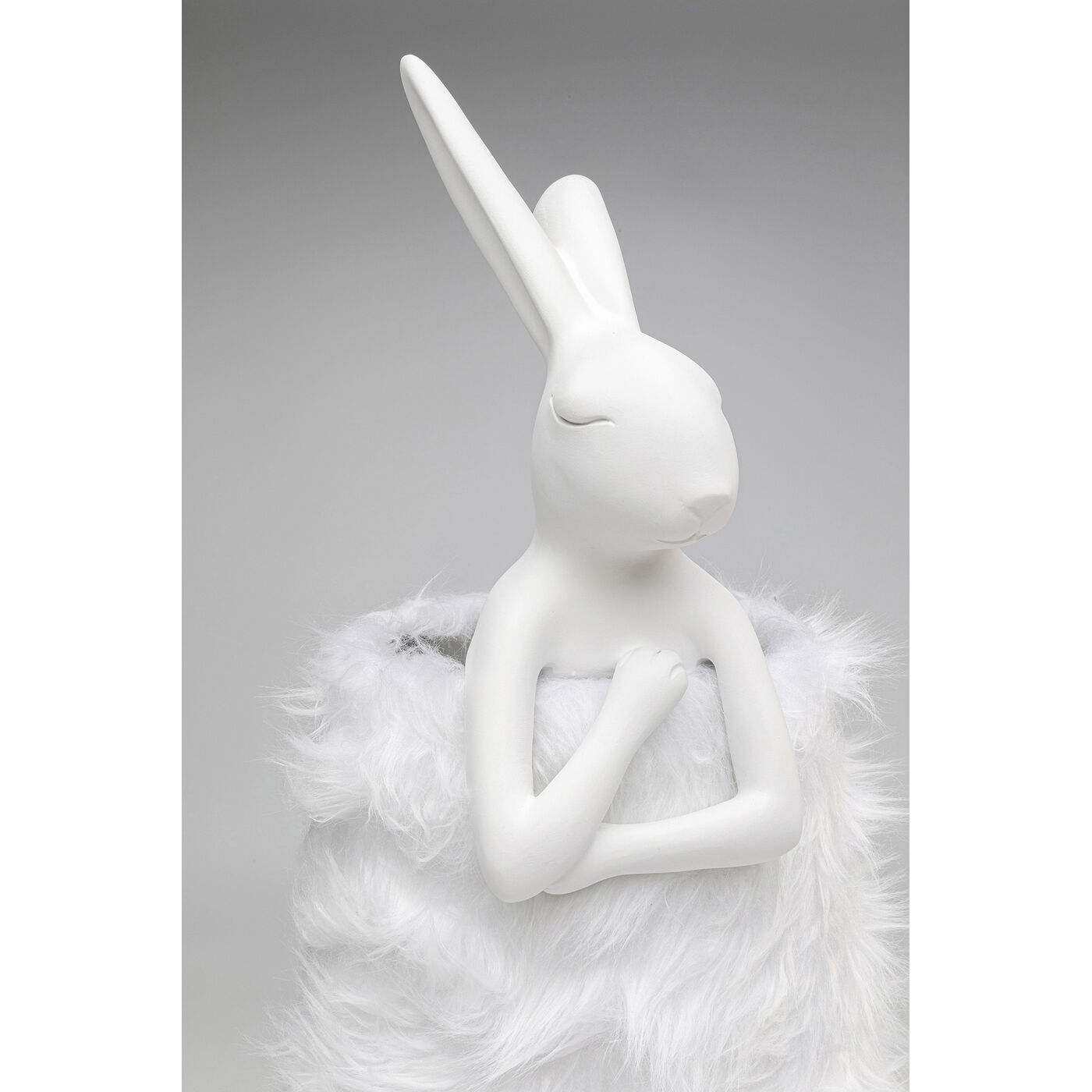 Светильник настольный Animal Rabbit Fur White/Silver 68cm