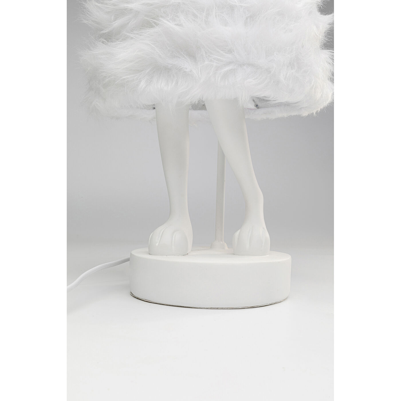 Светильник настольный Animal Rabbit Fur White/Silver 68cm