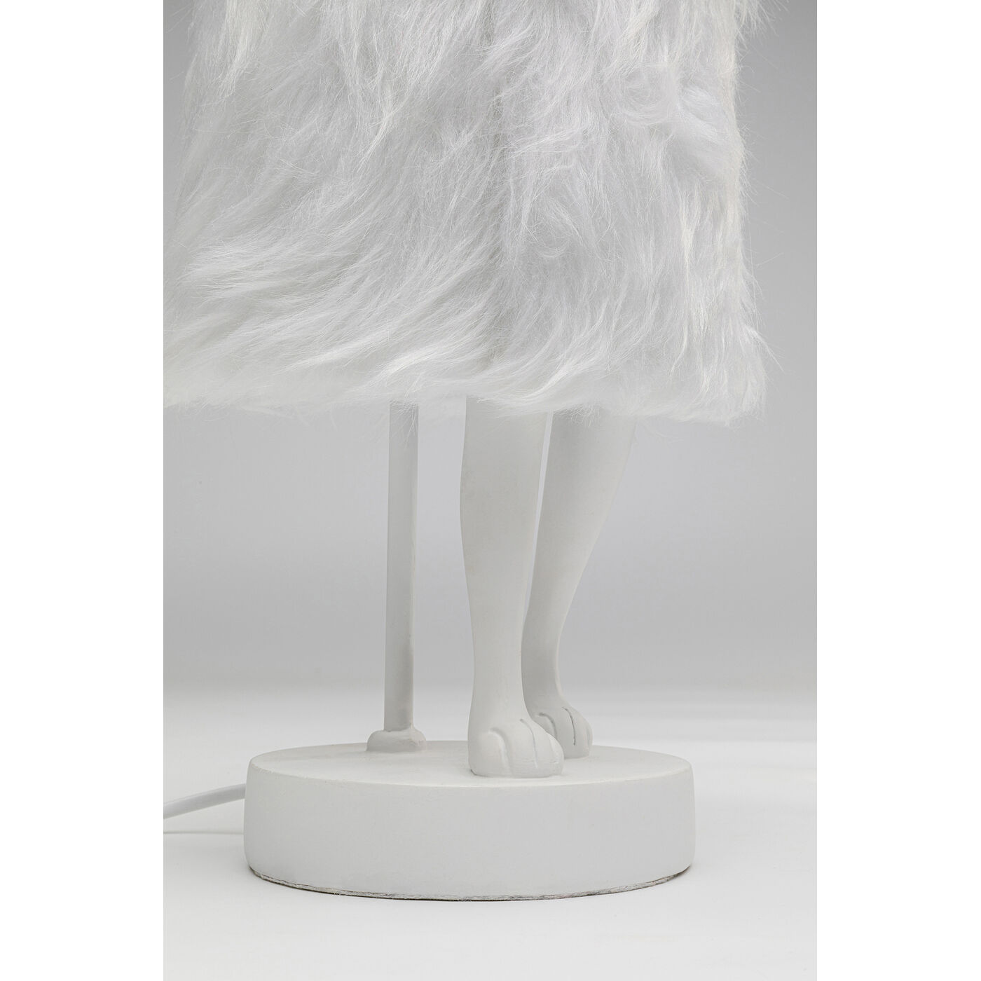 Светильник настольный Animal Rabbit Fur White/Silver 50cm