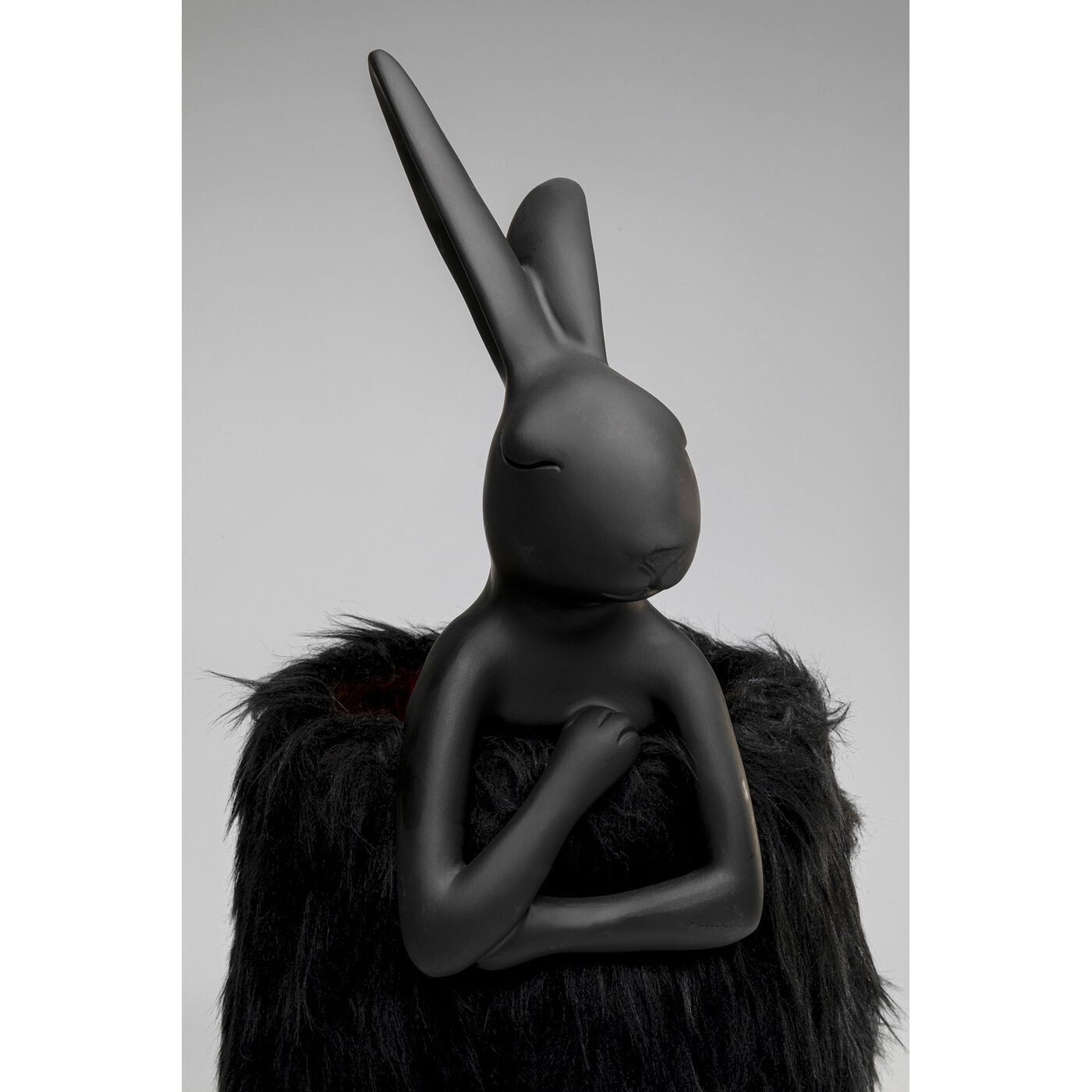 Светильник настольный Animal Rabbit Fur Black/Gold 68cm