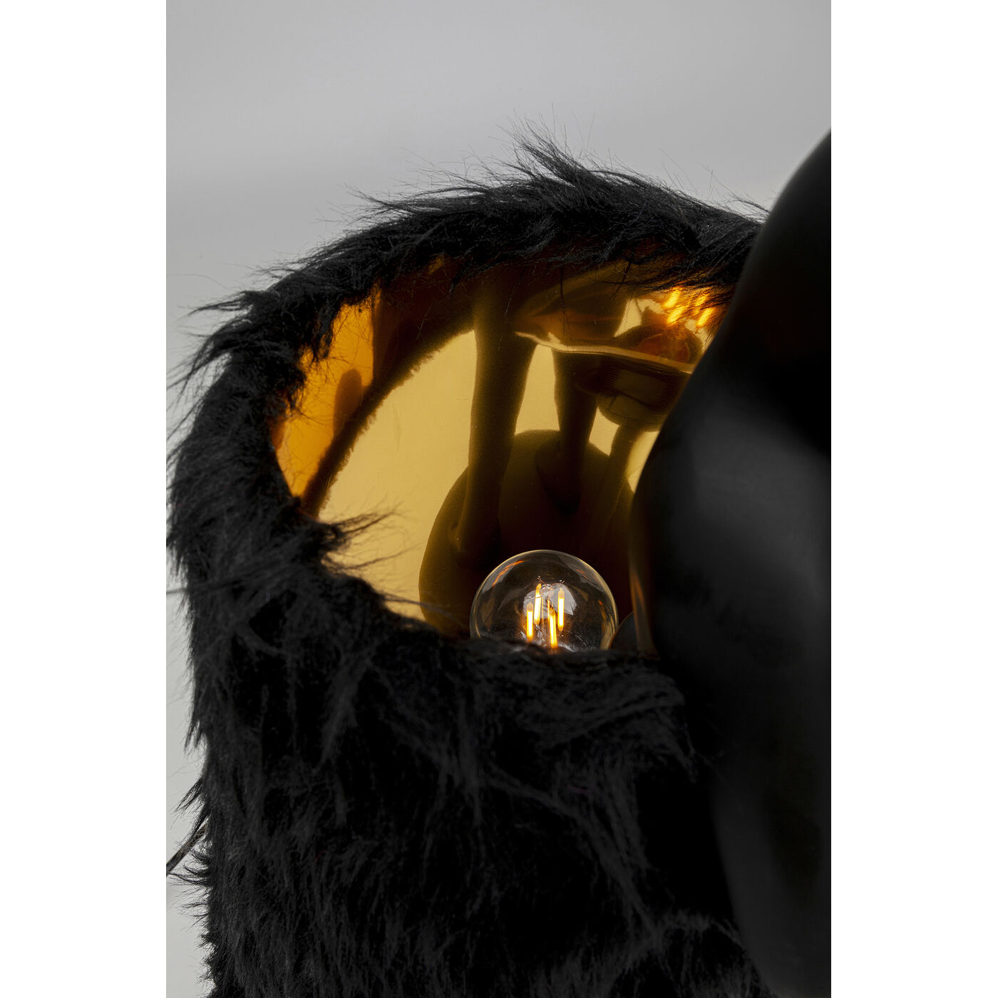 Светильник настольный Animal Rabbit Fur Black/Gold 68cm