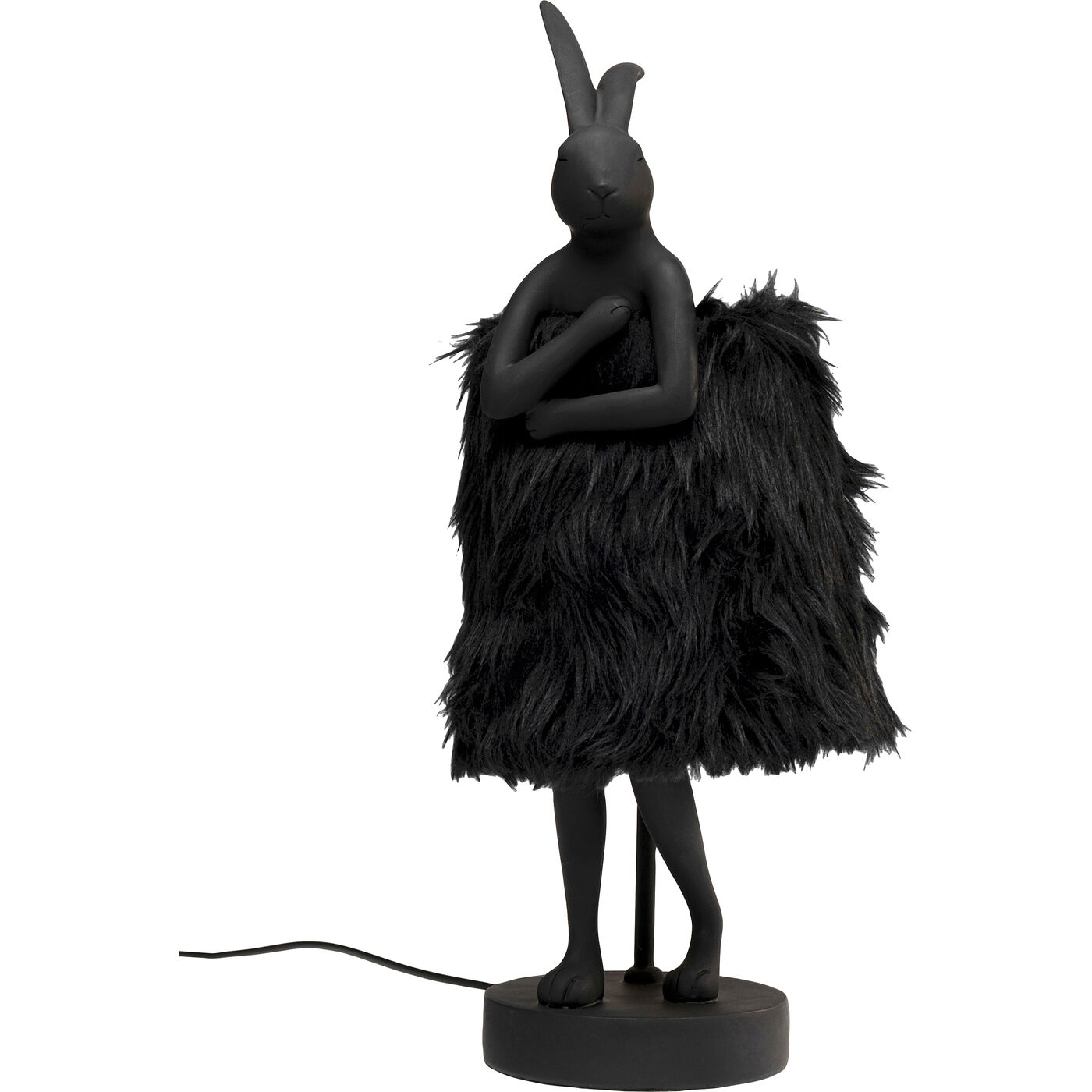 Светильник настольный Animal Rabbit Fur Black/Gold 50cm
