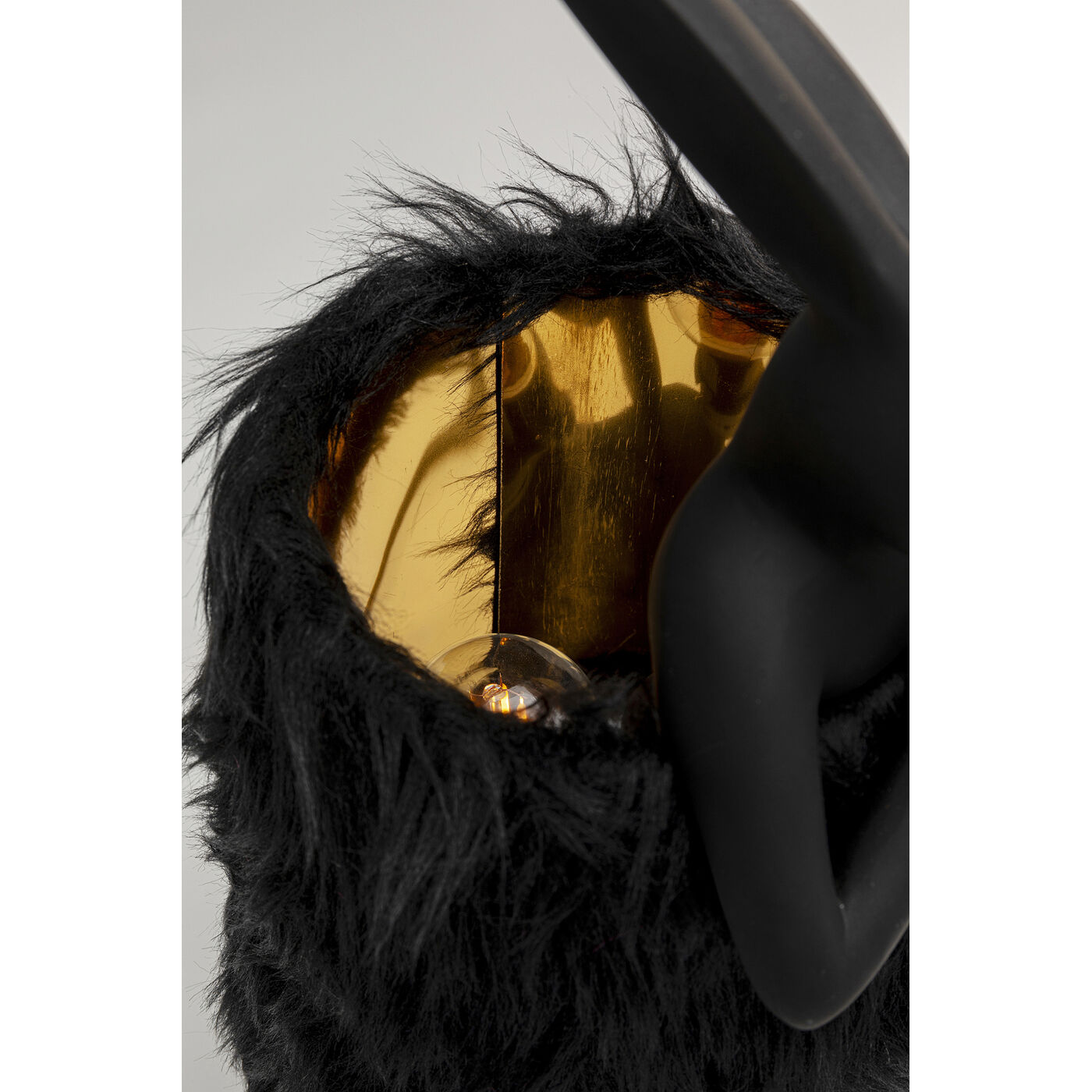 Светильник настольный Animal Rabbit Fur Black/Gold 50cm