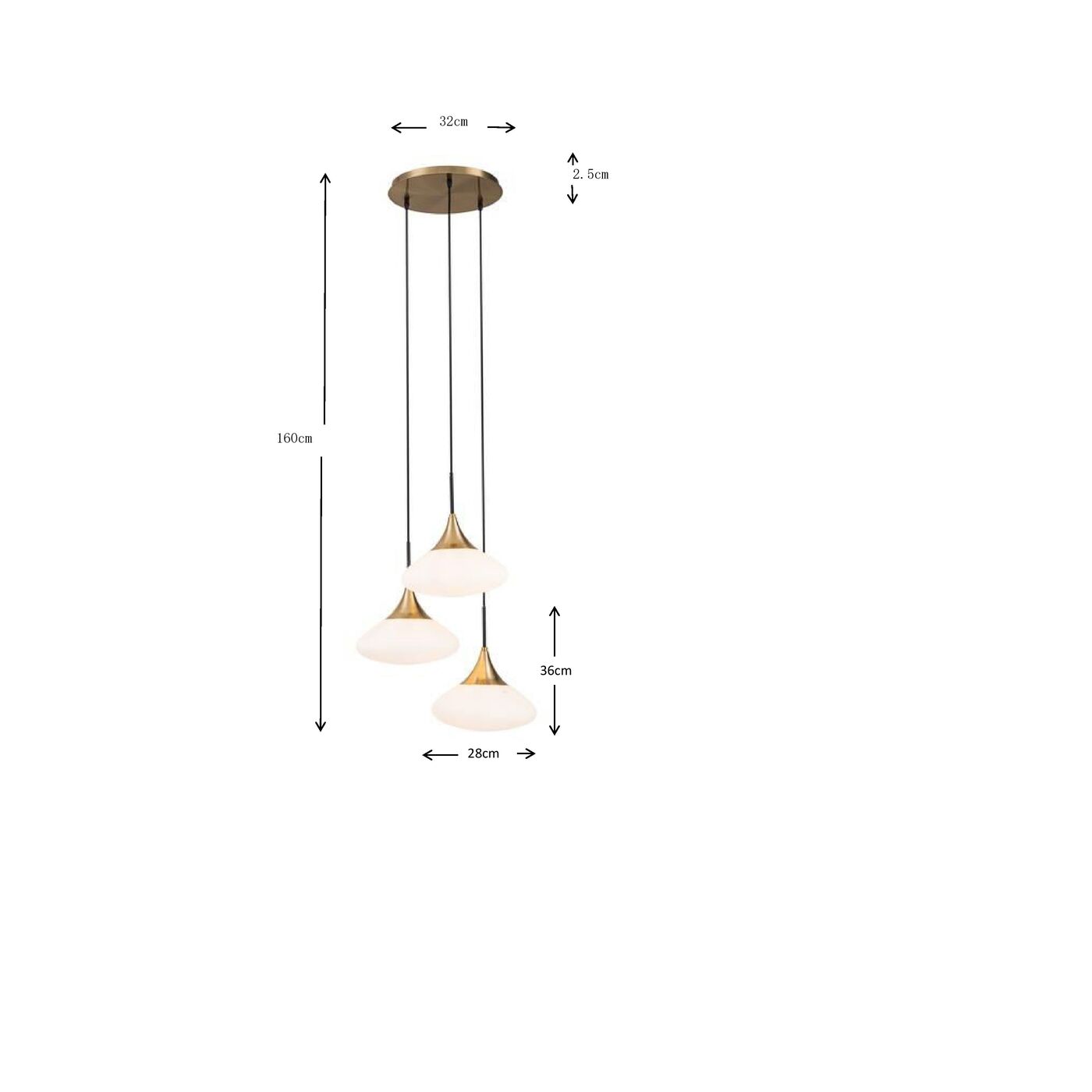 Светильник подвесной Gocce Ø47cm