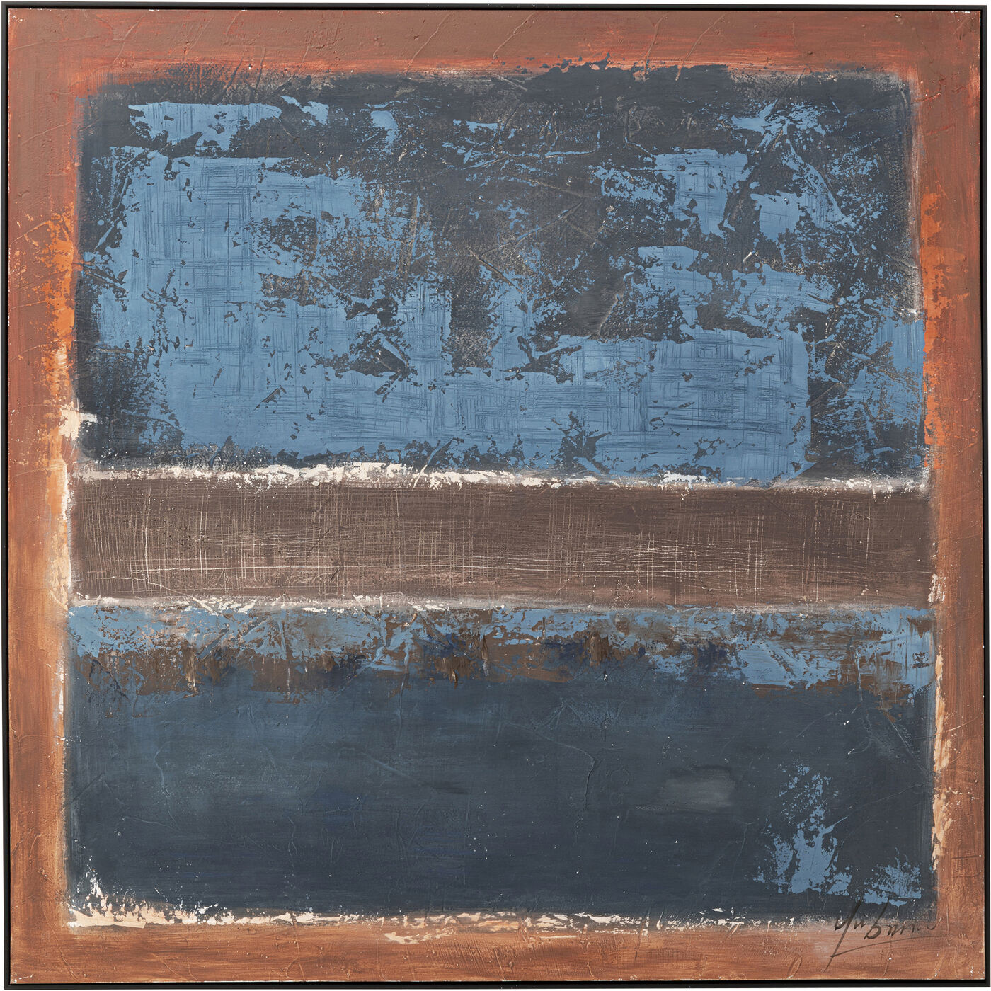 Картина Silence Blue 120x120cm