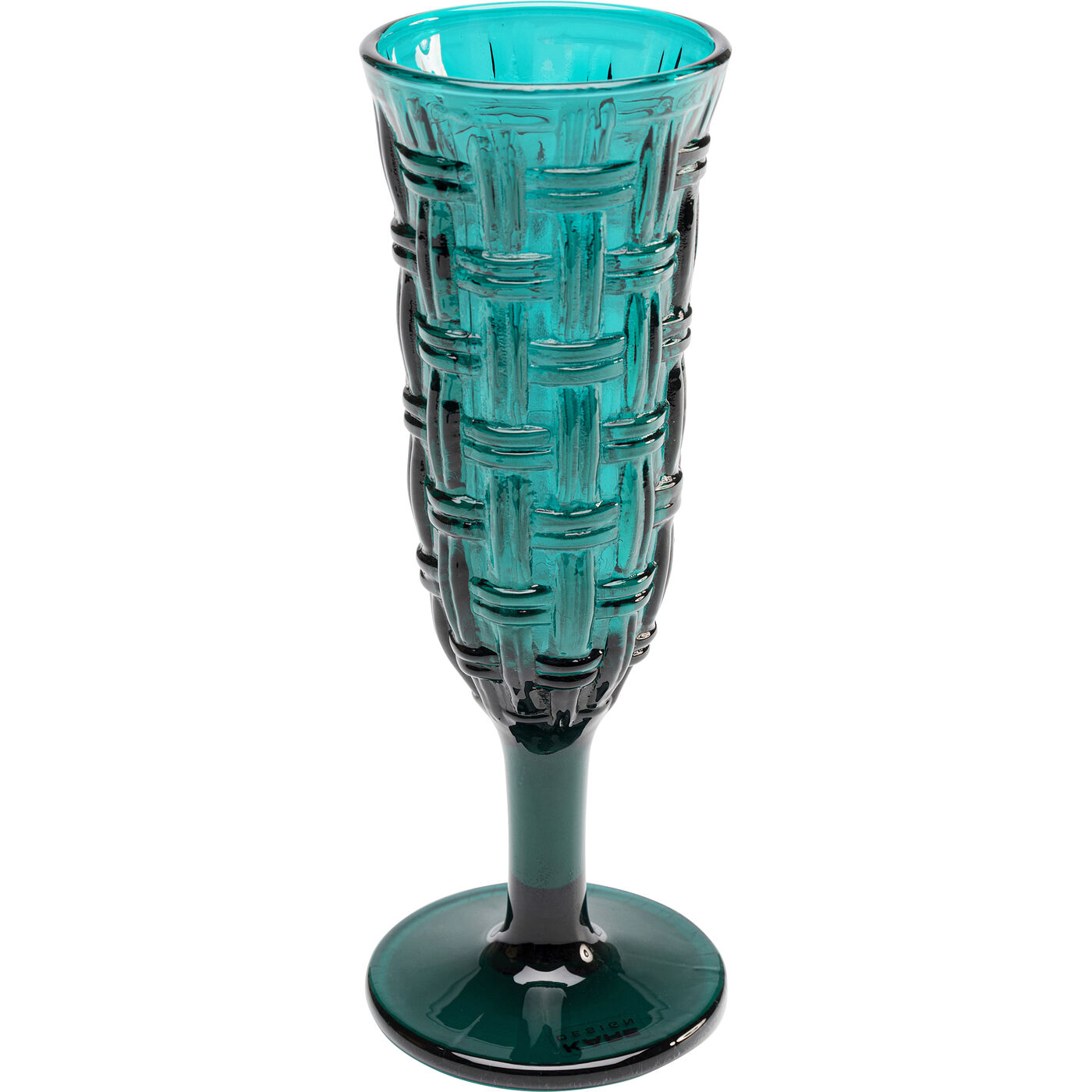 Бокал для шампанского Tissue Bluegreen 18cm