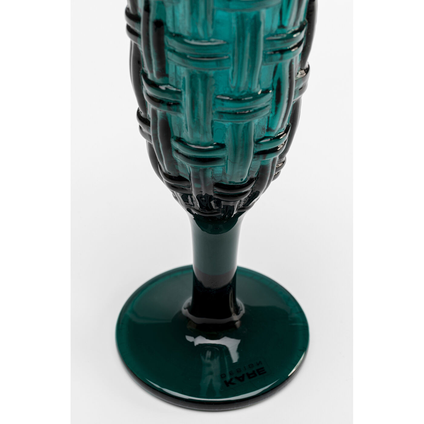 Бокал для шампанского Tissue Bluegreen 18cm