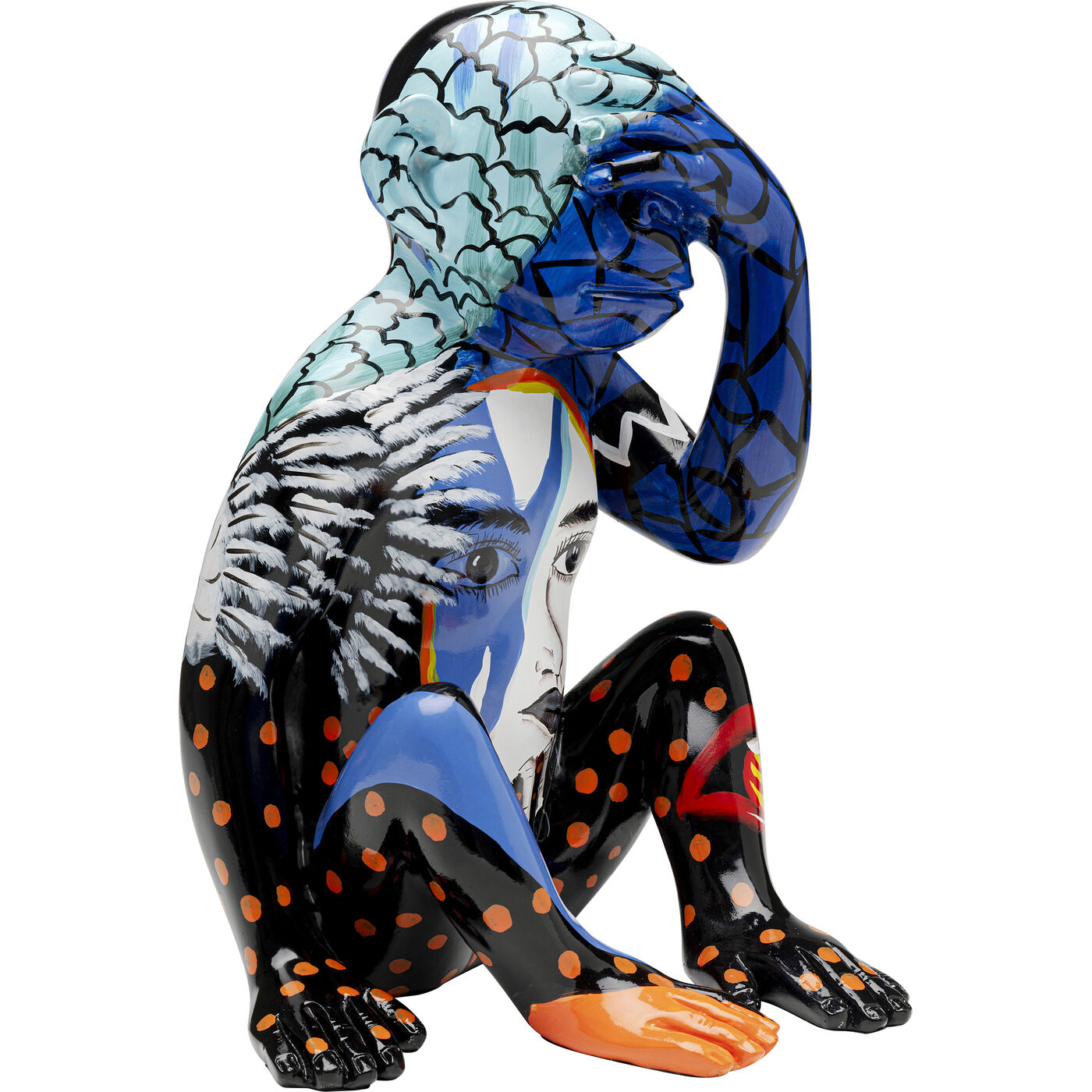 Фигура декоративная Graffiti Monkey Blue 39cm