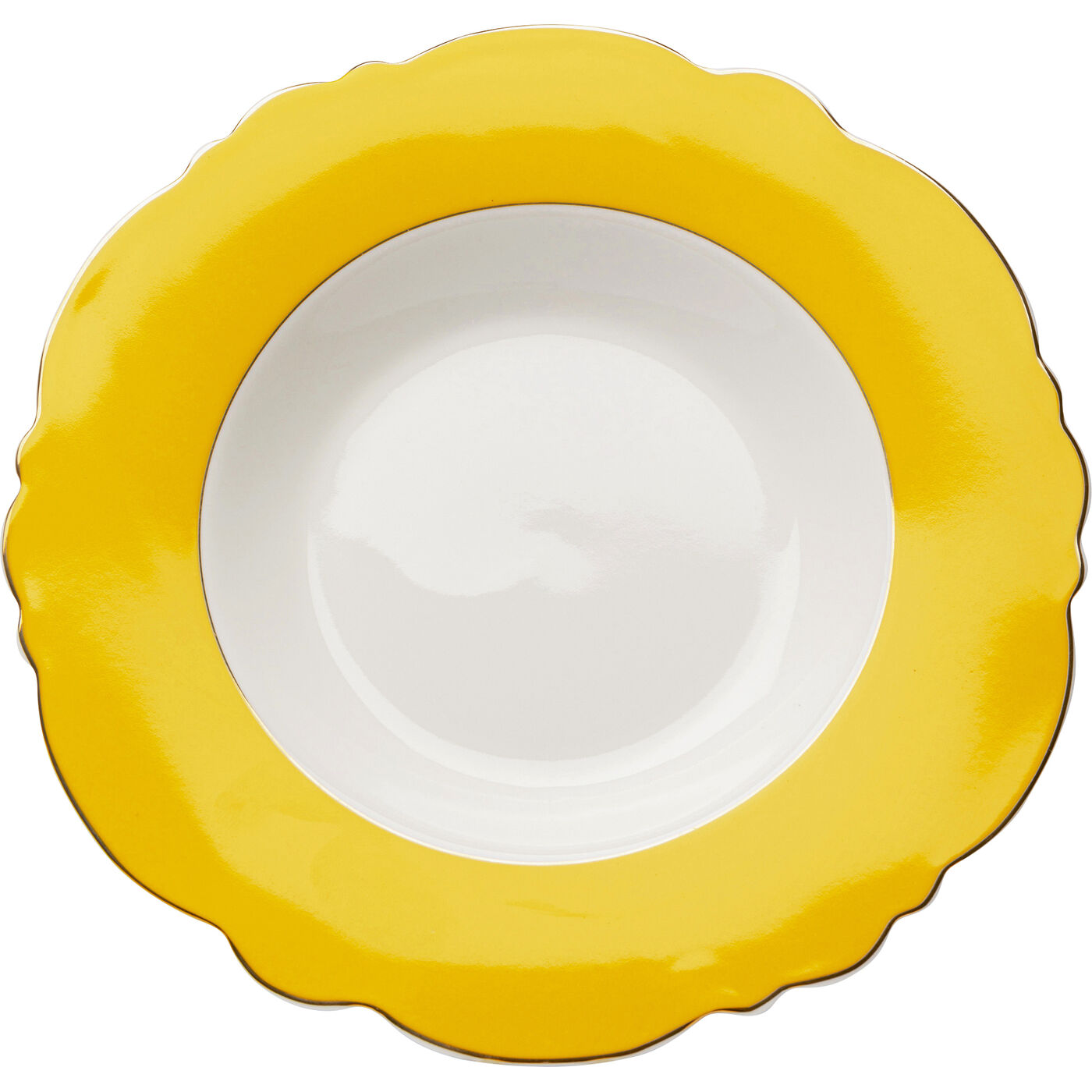 Тарелка Deep Harlequin Yellow Ø23cm