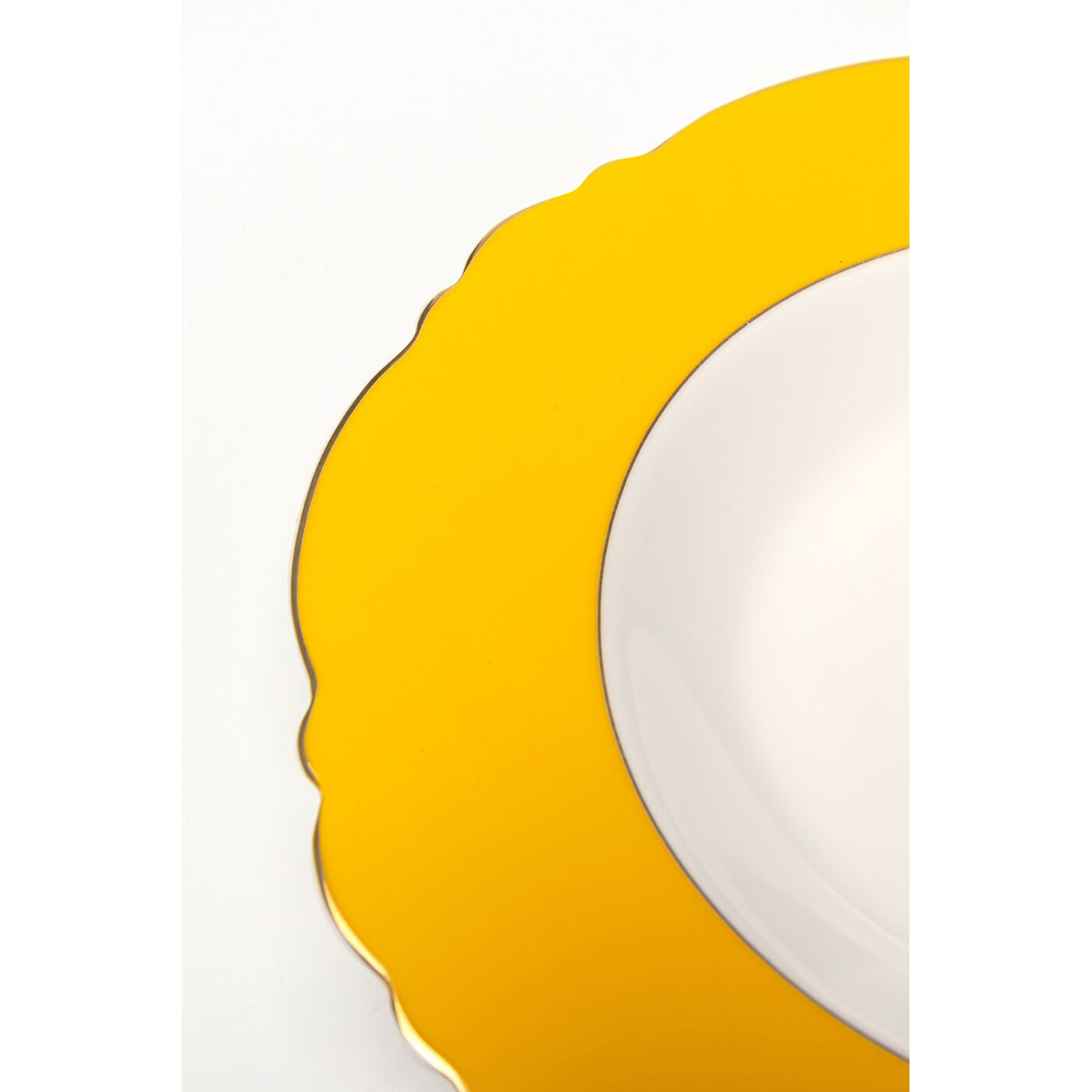 Тарелка Deep Harlequin Yellow Ø23cm