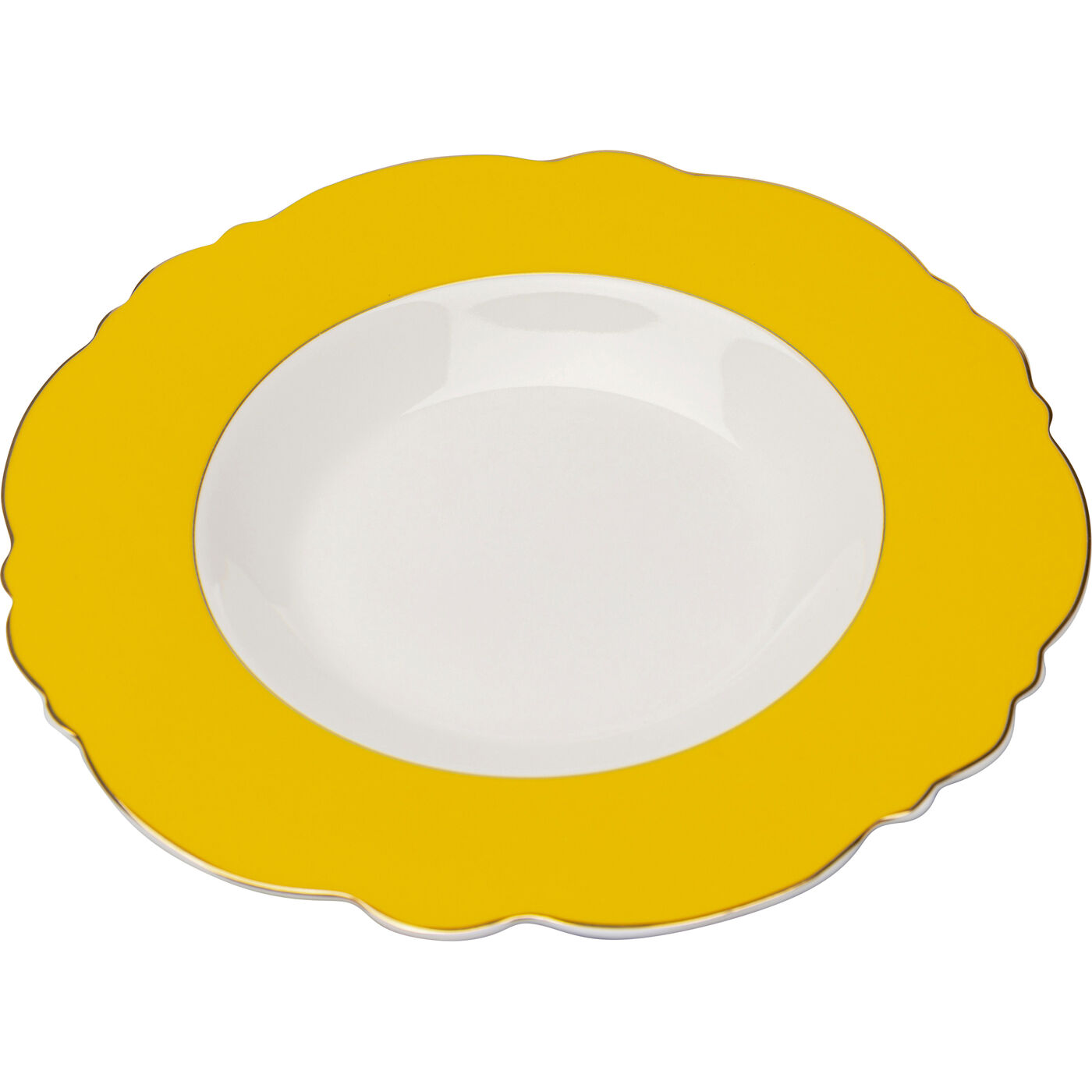 Тарелка Deep Harlequin Yellow Ø23cm