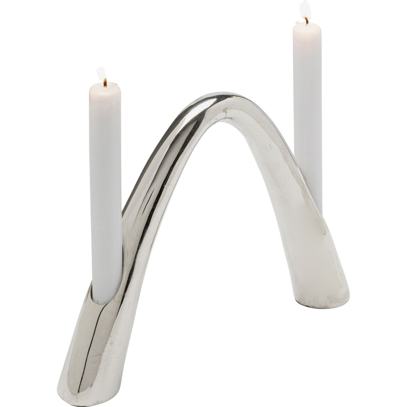 Подсвечник Bow Duo Chrome 21cm