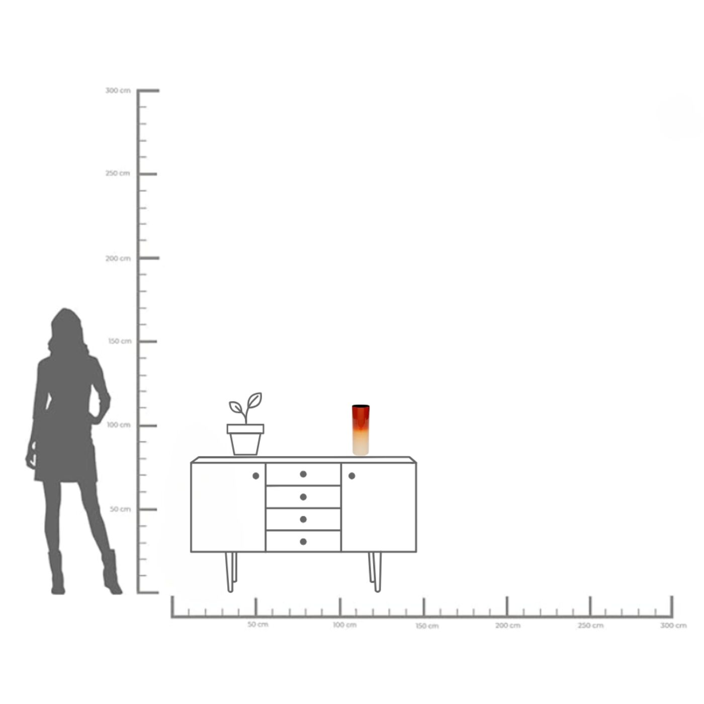 Ваза Rici 30cm