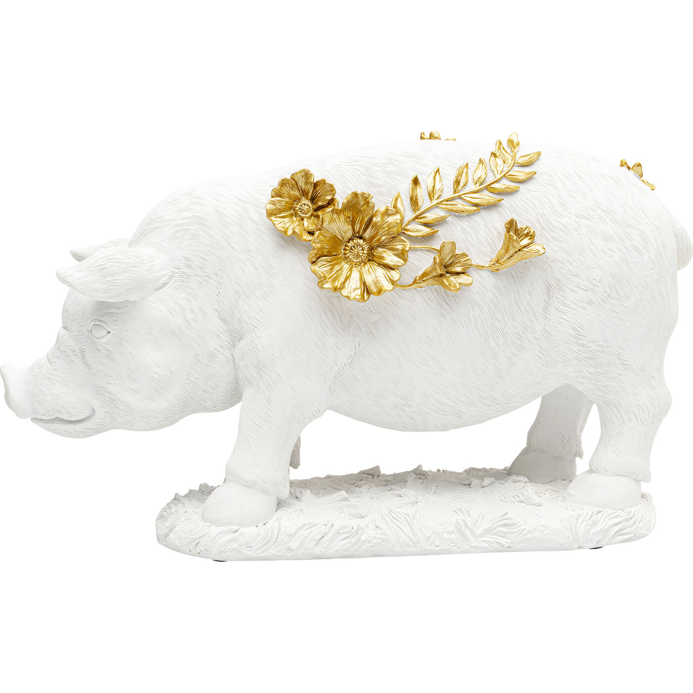 Фигура декоративная Flower Pig White 21cm