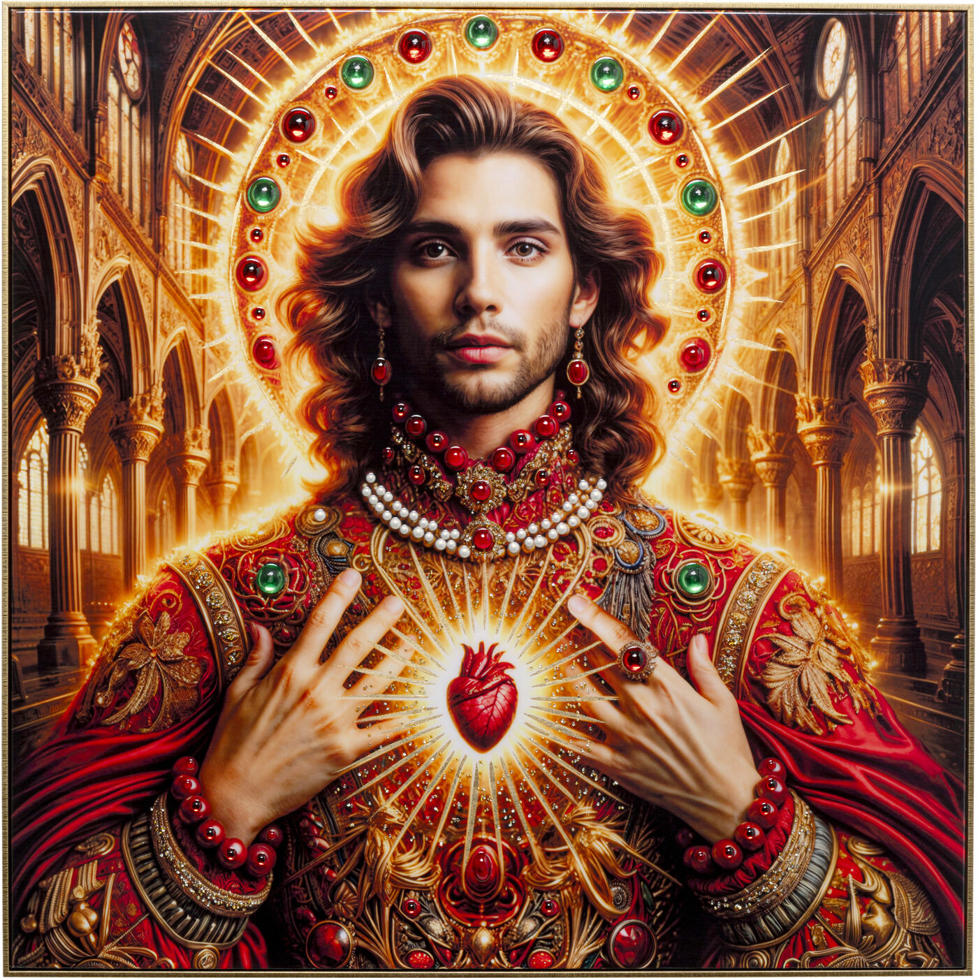 Картина в раме Muse Halo Man 100x100cm