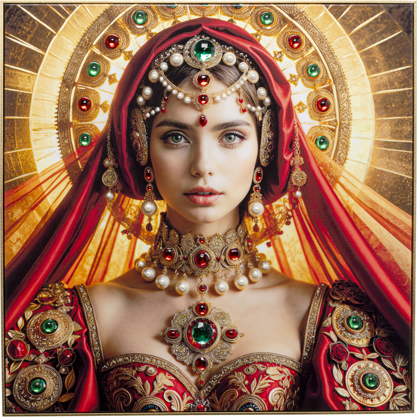 Картина в раме Muse Halo Lady 100x100cm