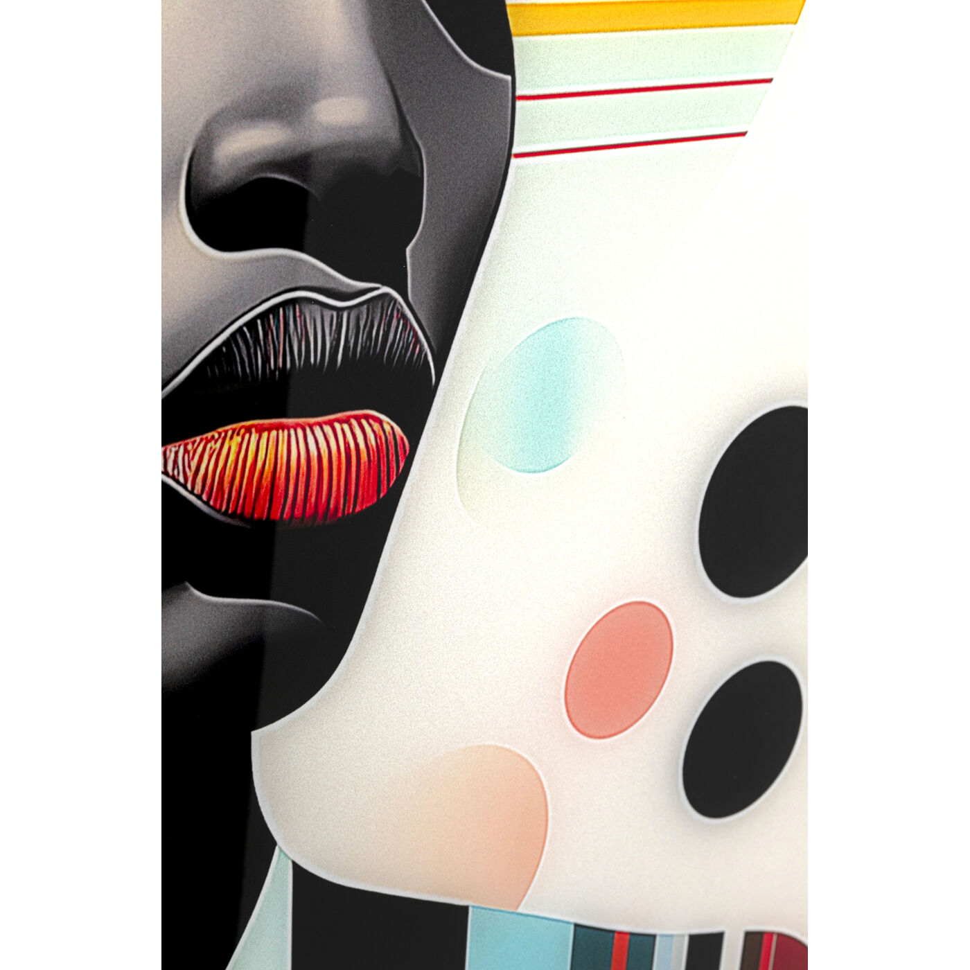 Картина стеклянная Muse Retro Lady Yellow 80x120cm