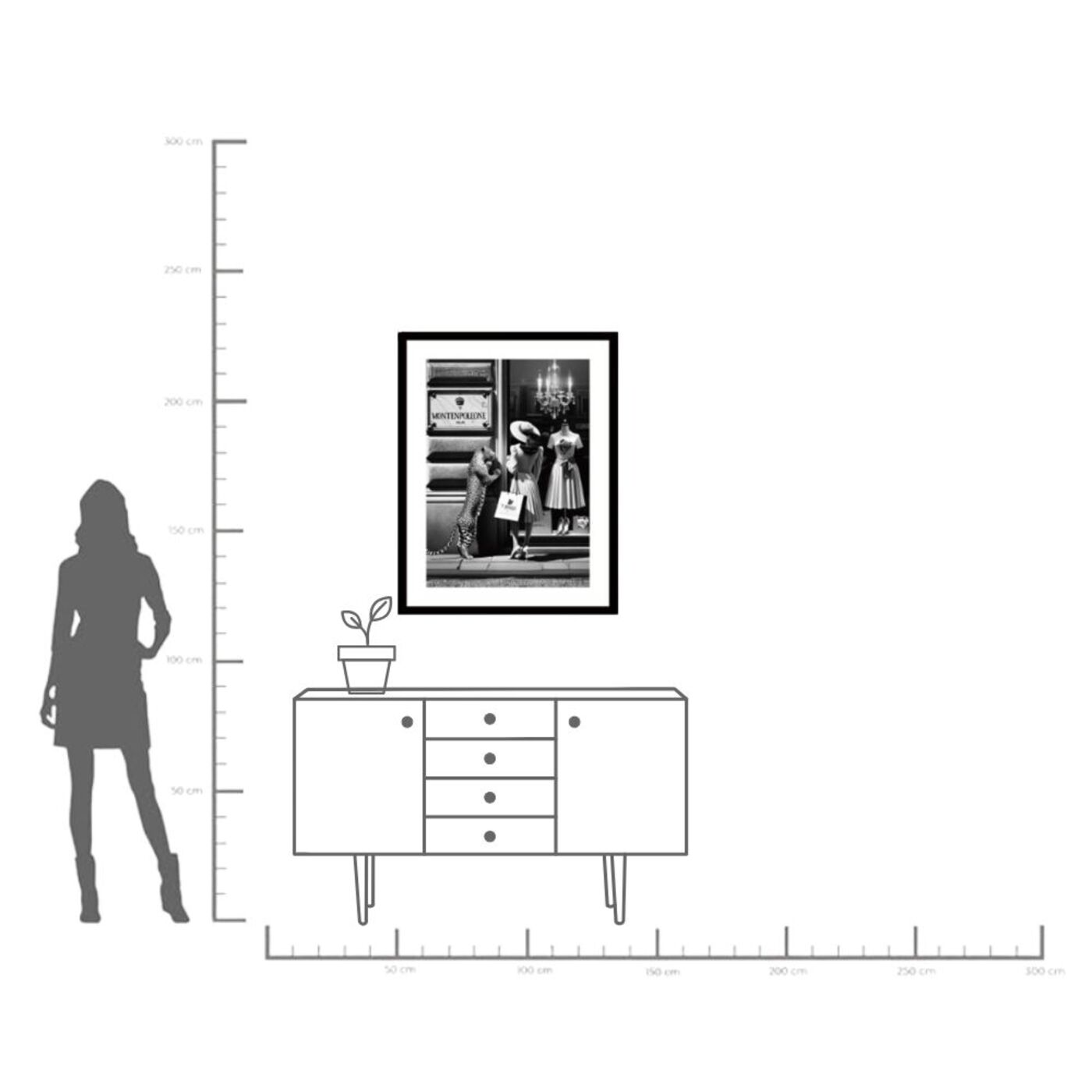 Картина в раме Window Shopping 80x120cm