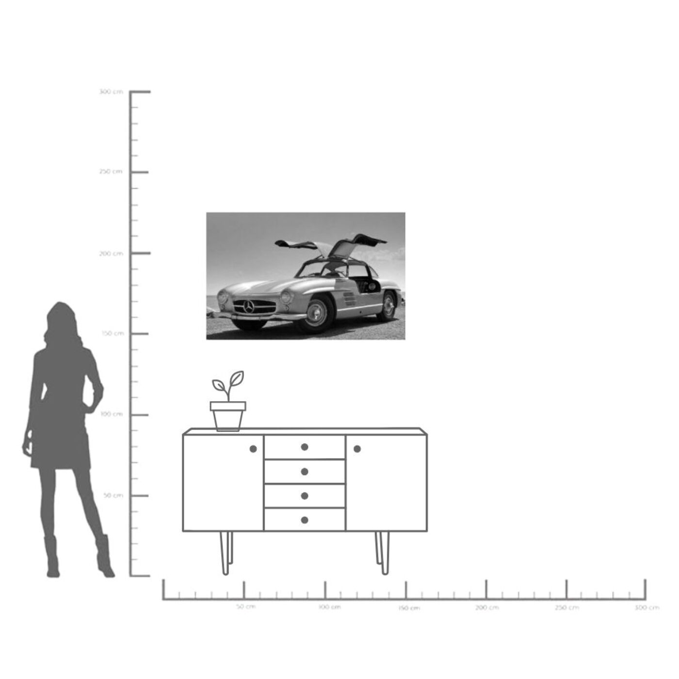 Картина стеклянная Automotive Beauty 120x80cm