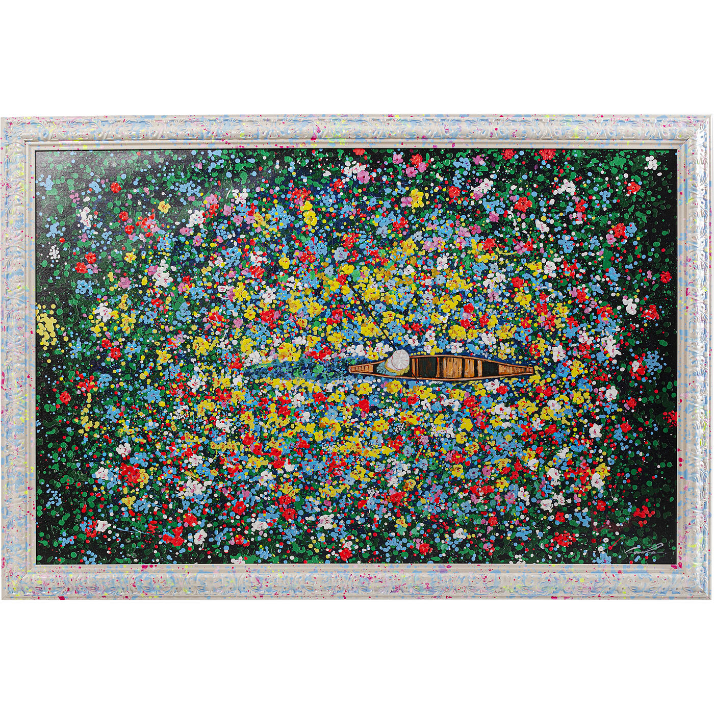Картина в раме Floating Flower Market 150x100cm
