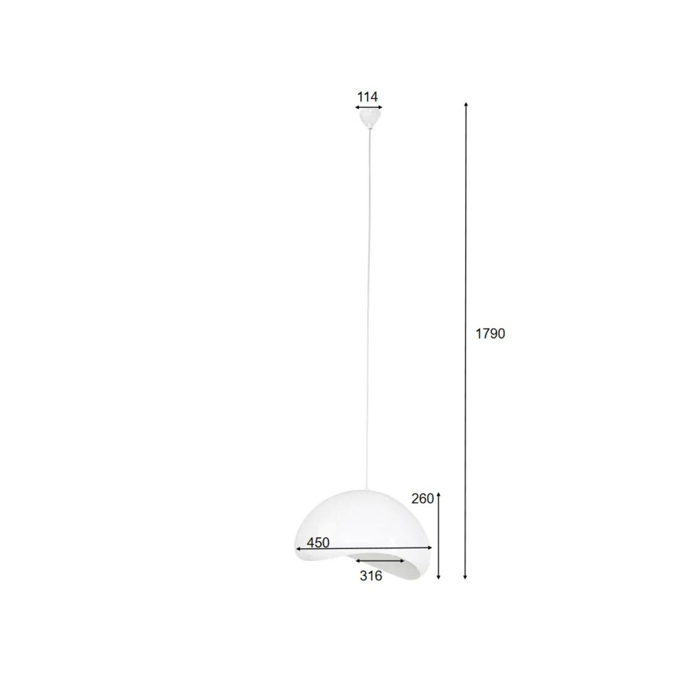 Светильник подвесной KARE x Karim Rashid Cloud Beam White 45 см